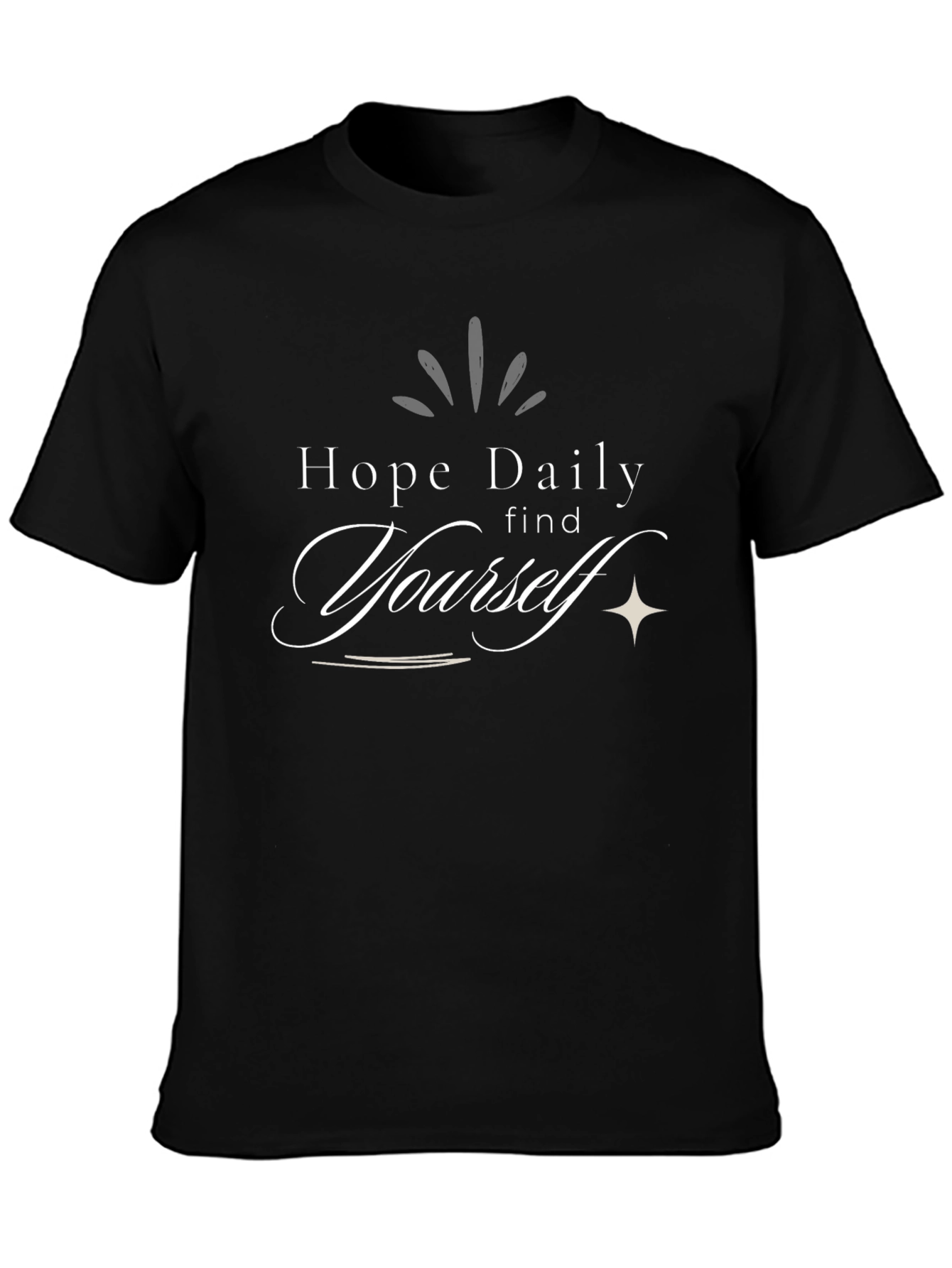 Black Hope Daily Find Yourself Black T-Shirt view 3