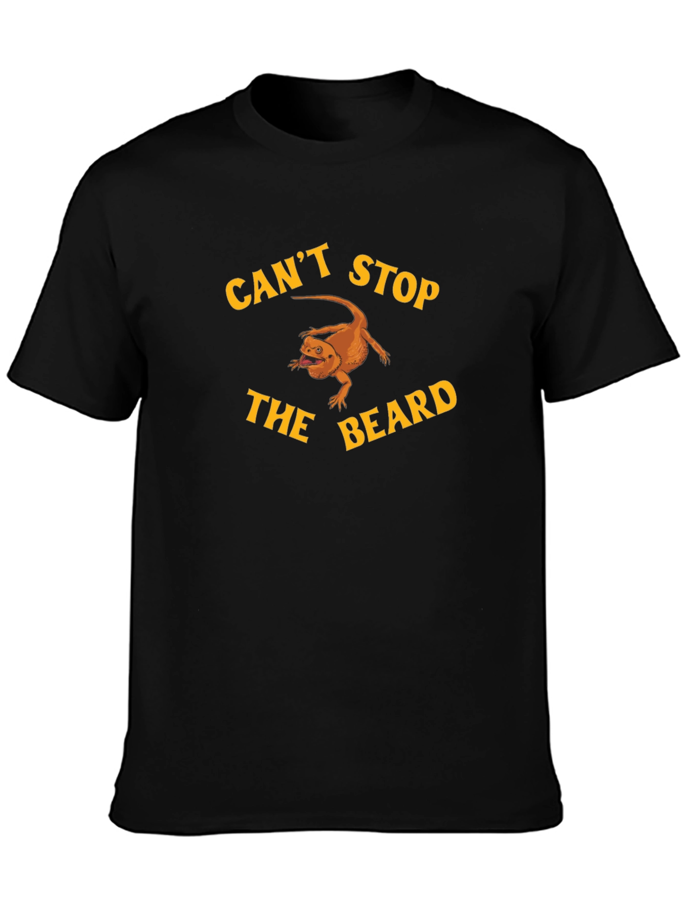 Black Can't Stop the Beard T-Shirt Bearded Dragon Lover Tee view 3