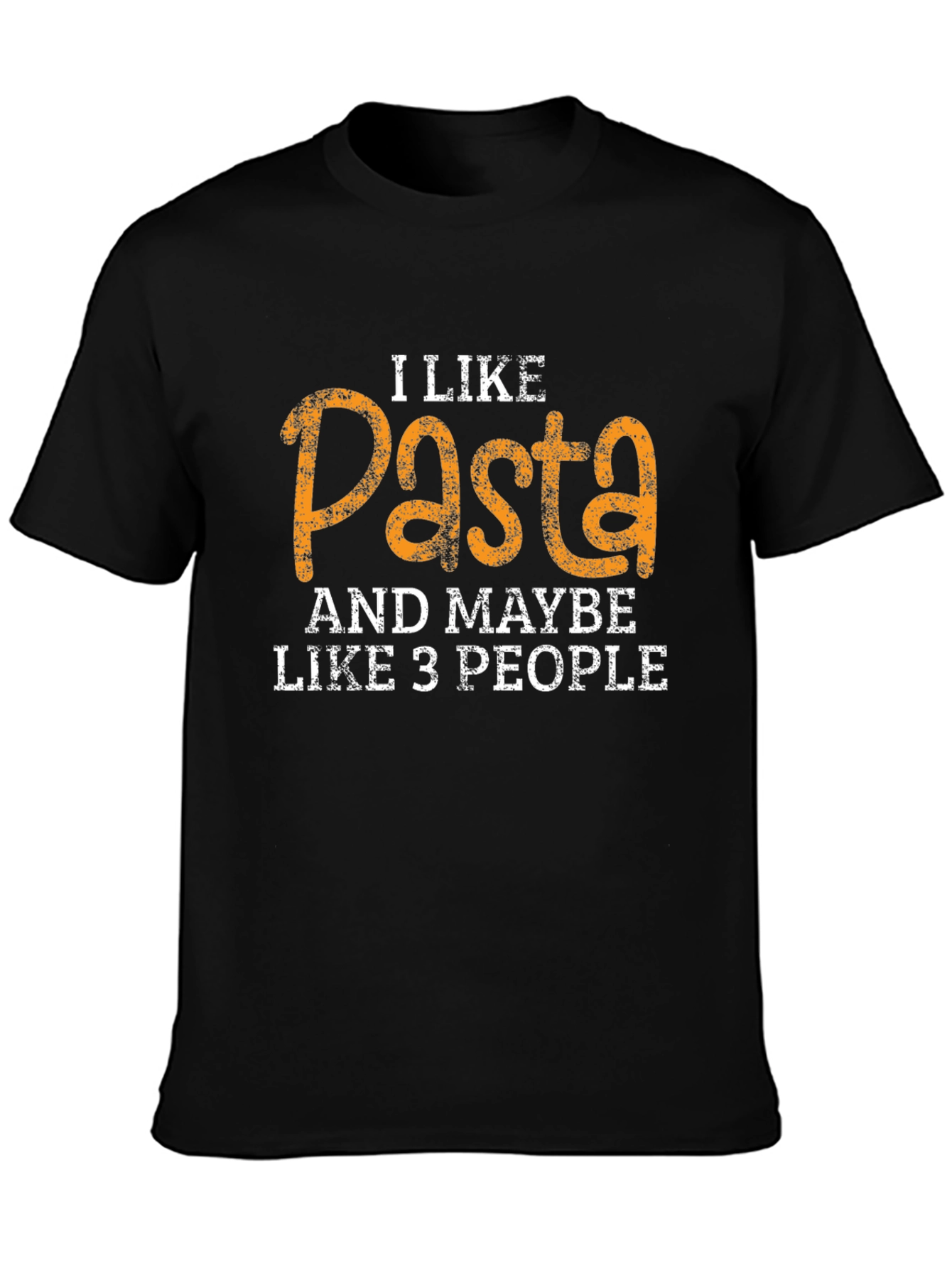 Black I Like Pasta Funny Graphic Tee view 3