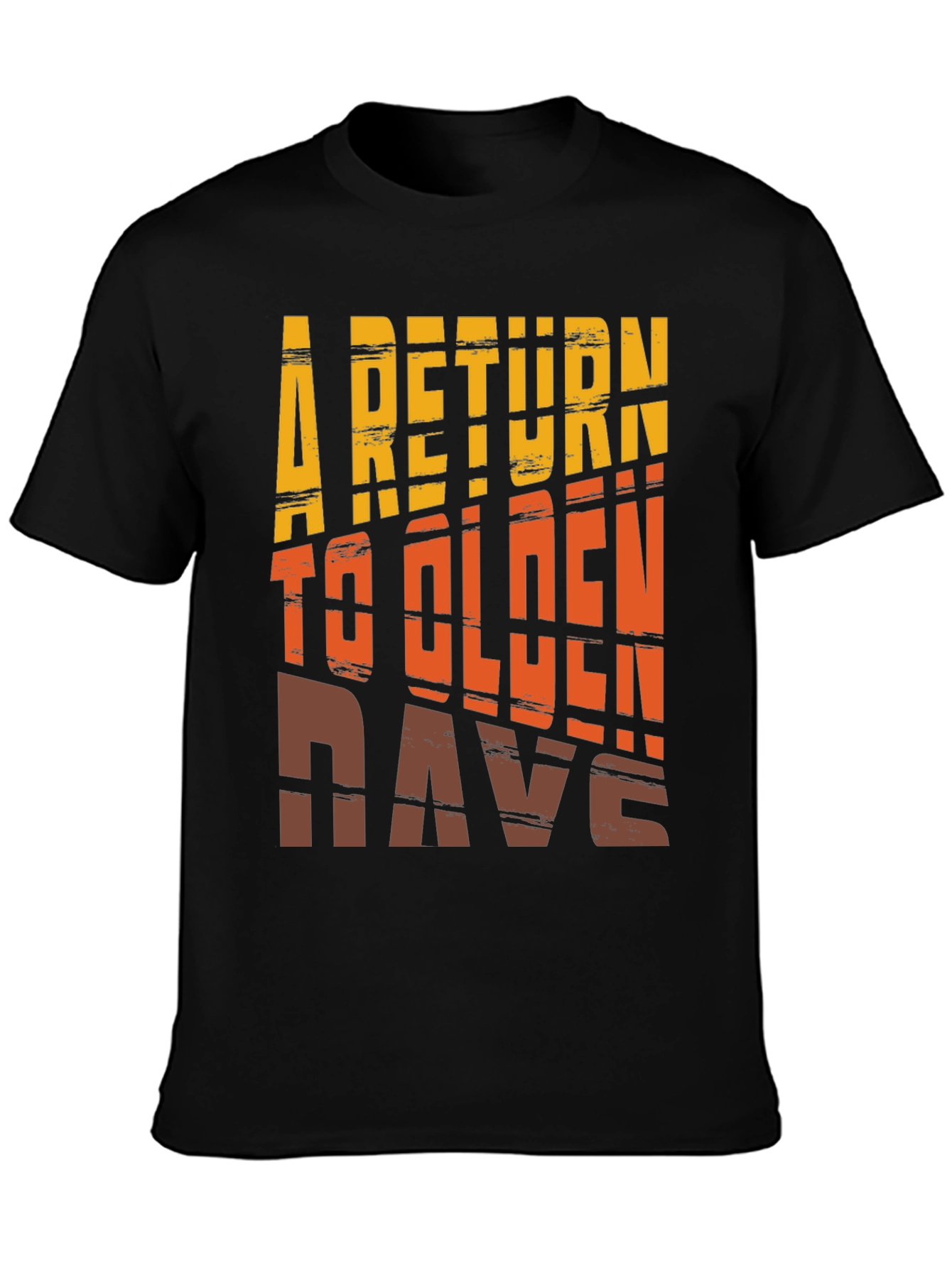 Black Retro 'A Return to Olden Days' Graphic Tee view 3