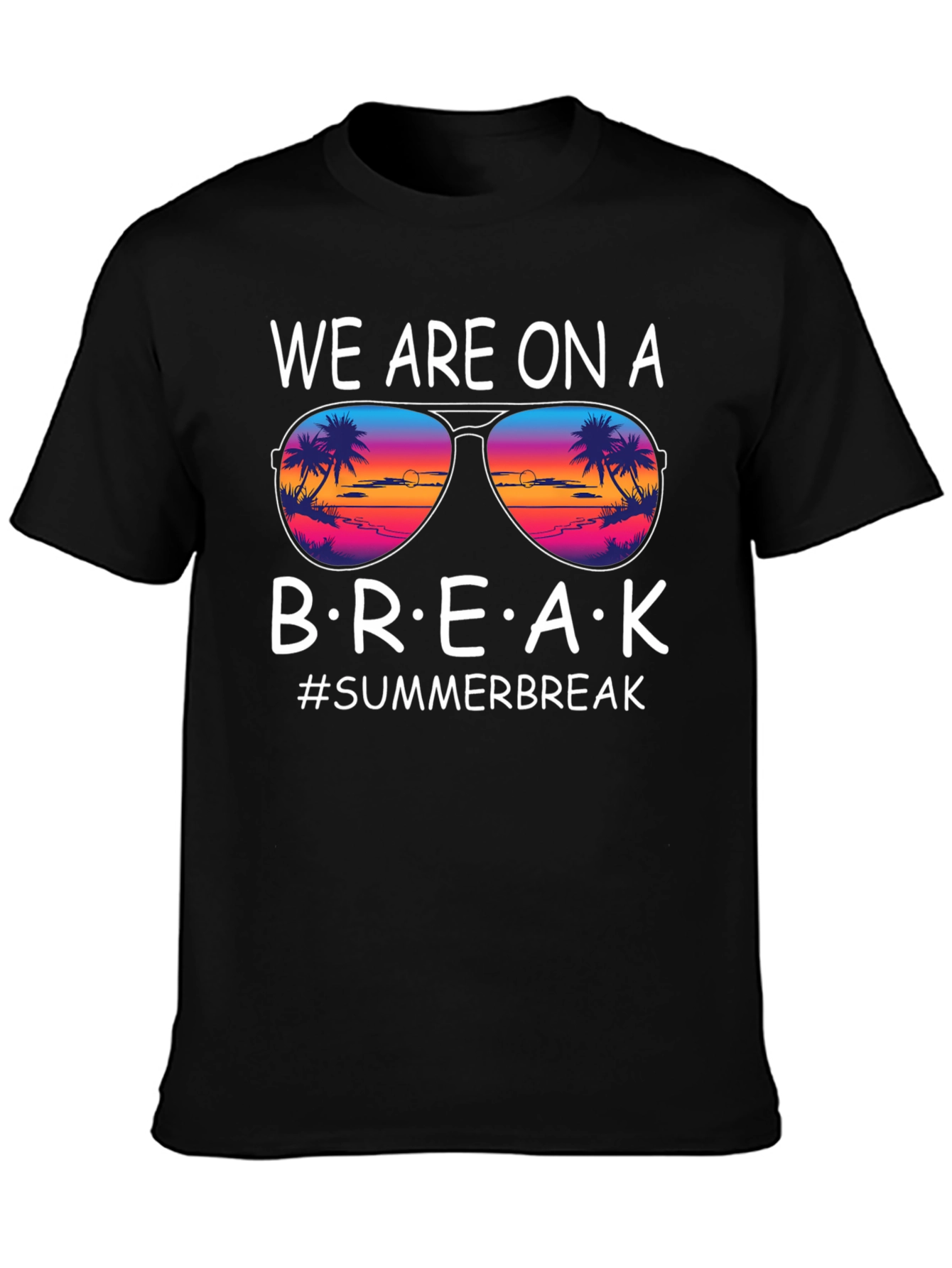 Black Summer Break T-Shirt view 3