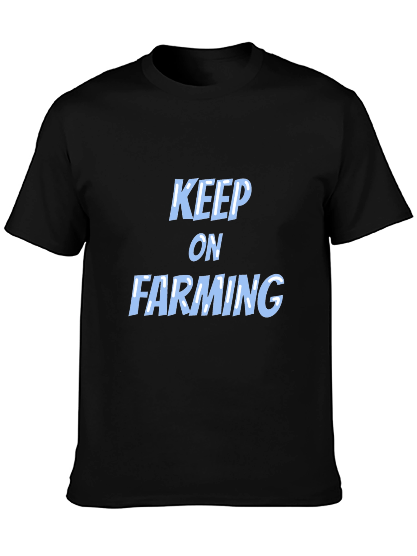 Black Keep on Farming Black T-Shirt view 3