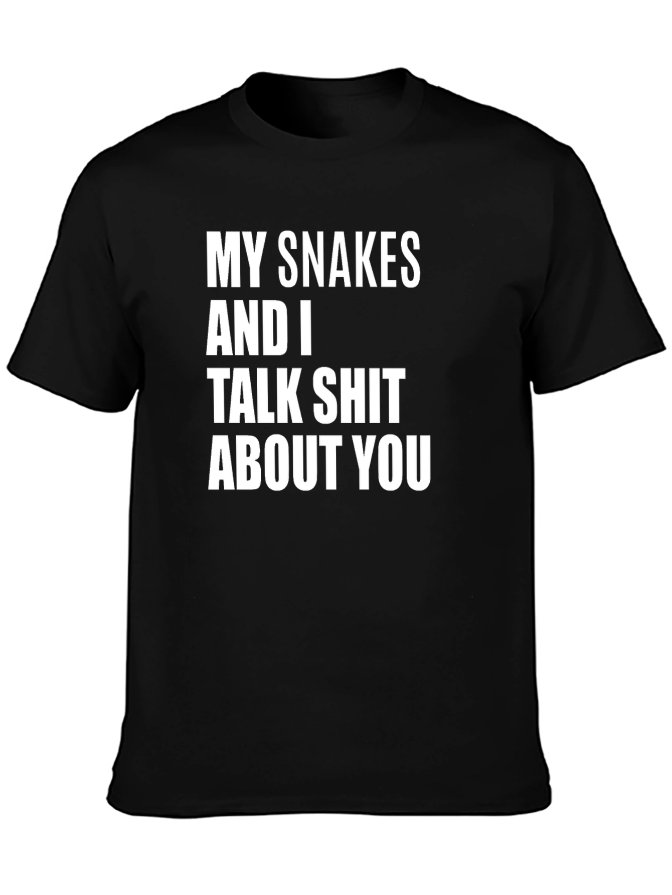 Black Snakes Talk Shit Graphic Tee - Black view 3