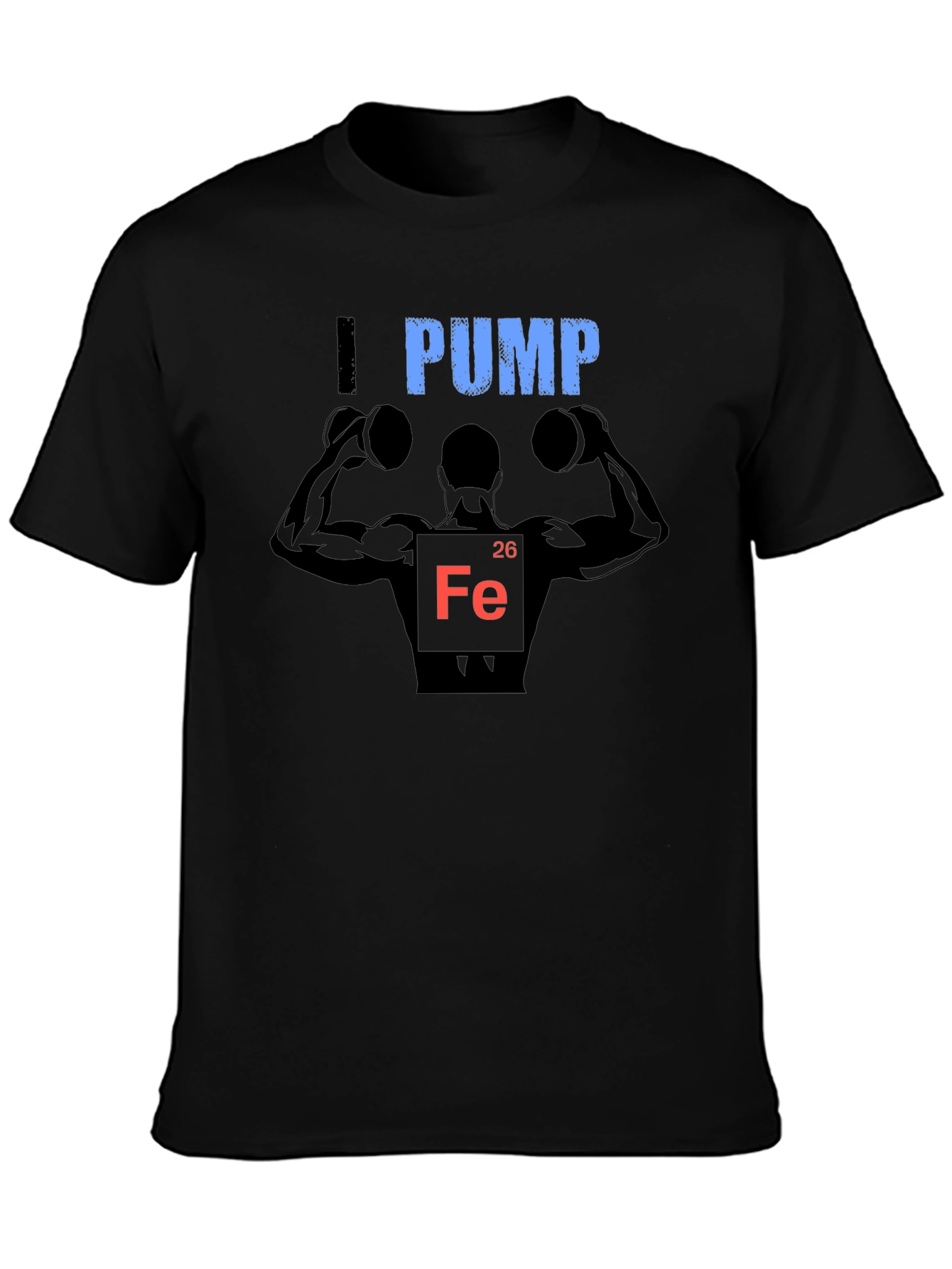 Black I Pump Iron T-Shirt - Bodybuilding Gym Workout Tee view 3