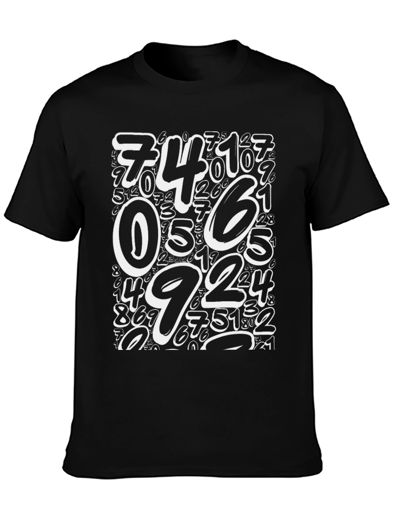 Black Number Mania Graphic Tee - Black Cotton Comfort view 3