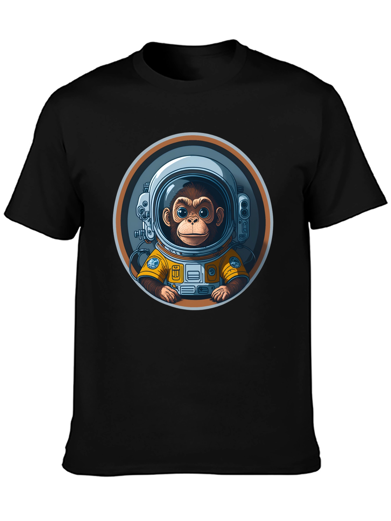 Black Monkey Astronaut Graphic Tee view 3