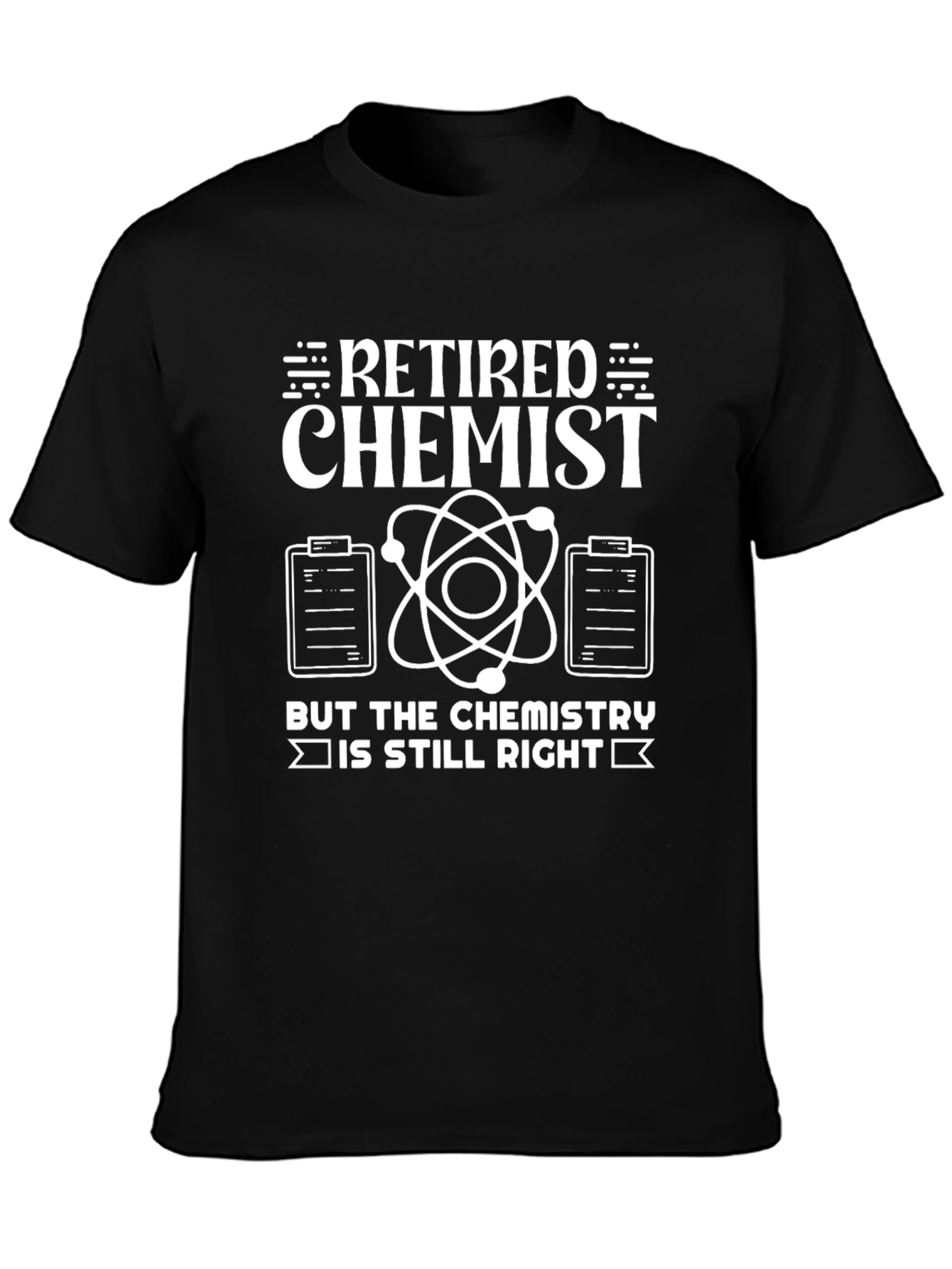 Black Retired Chemist Graphic Tee - Chemistry Humor view 3
