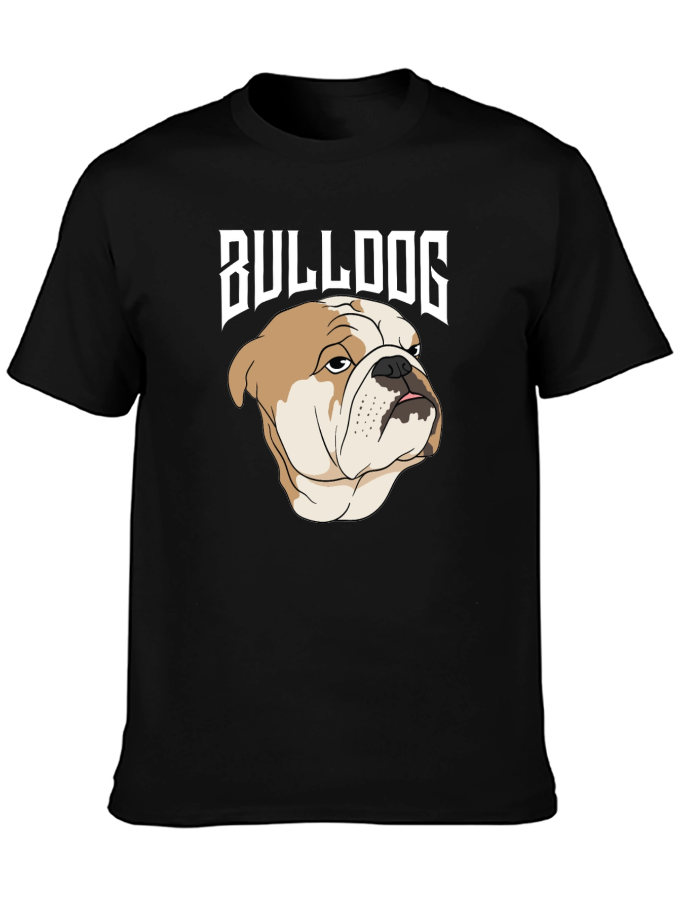 Black Bulldog Graphic Tee - Men's Black T-Shirt view 3