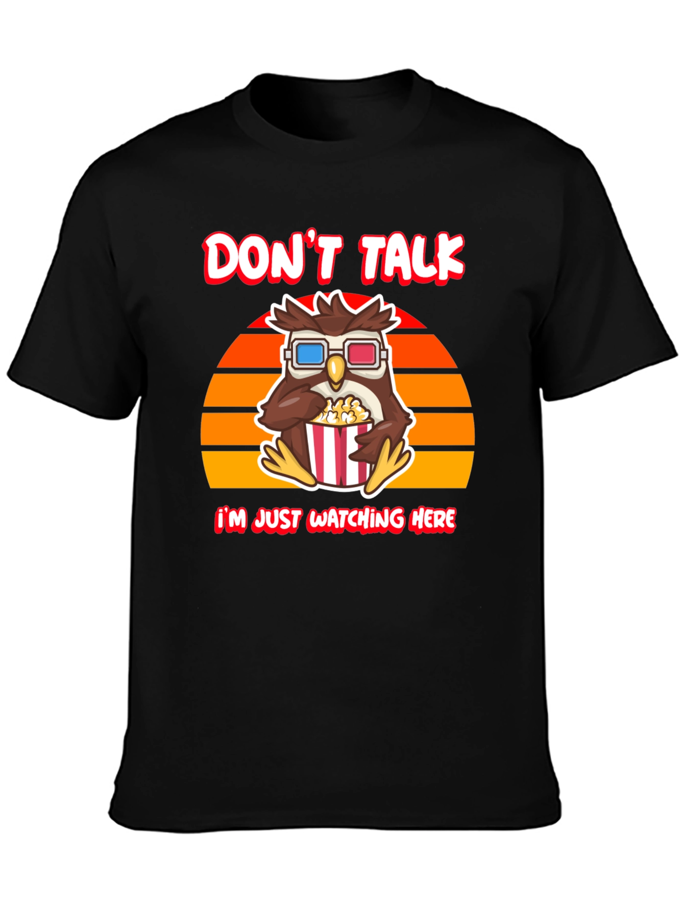 Black Don't Talk T-Shirt - Owl Watching Movie Tee view 3