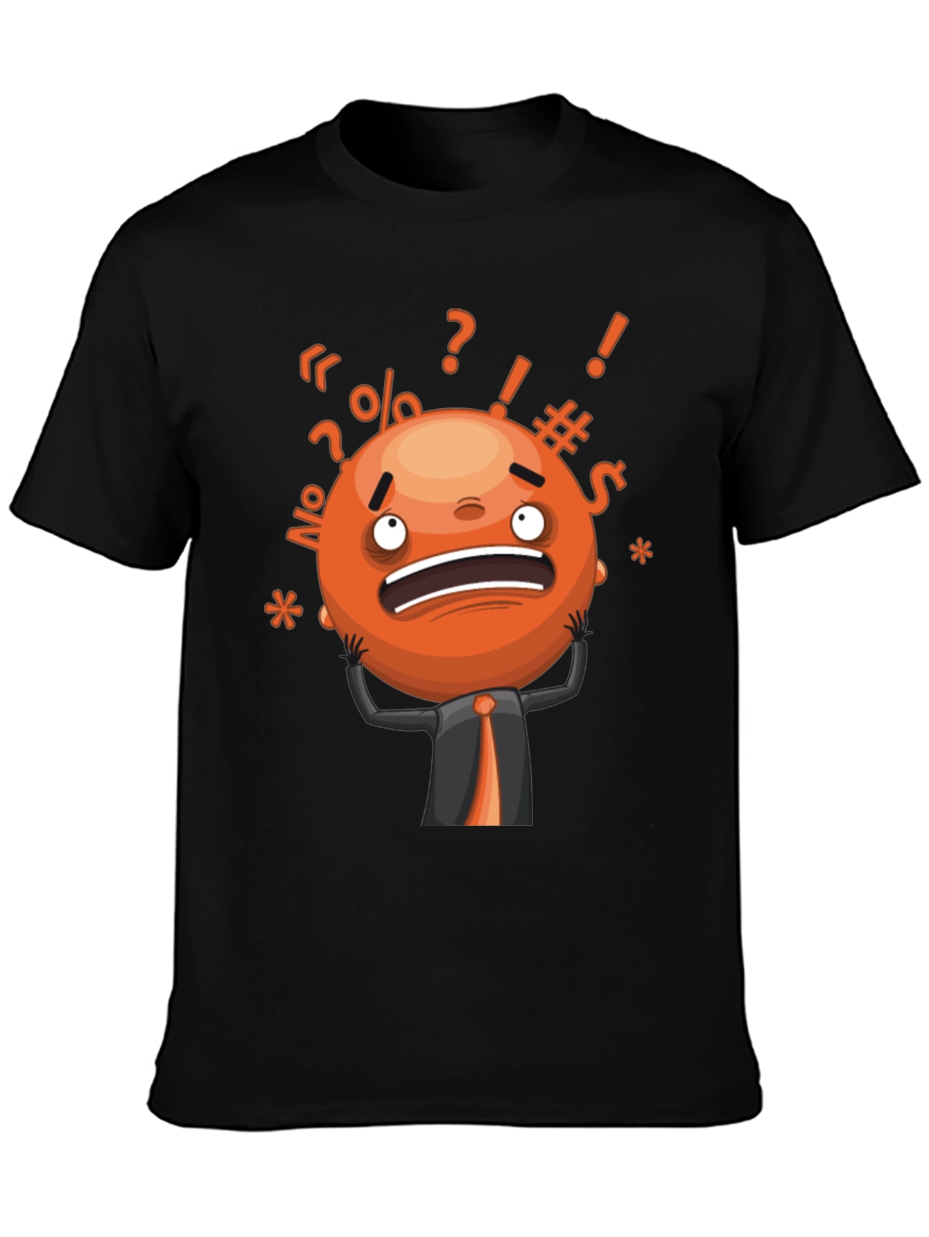Black Stressed Out Emoji Graphic T-Shirt - Black view 3