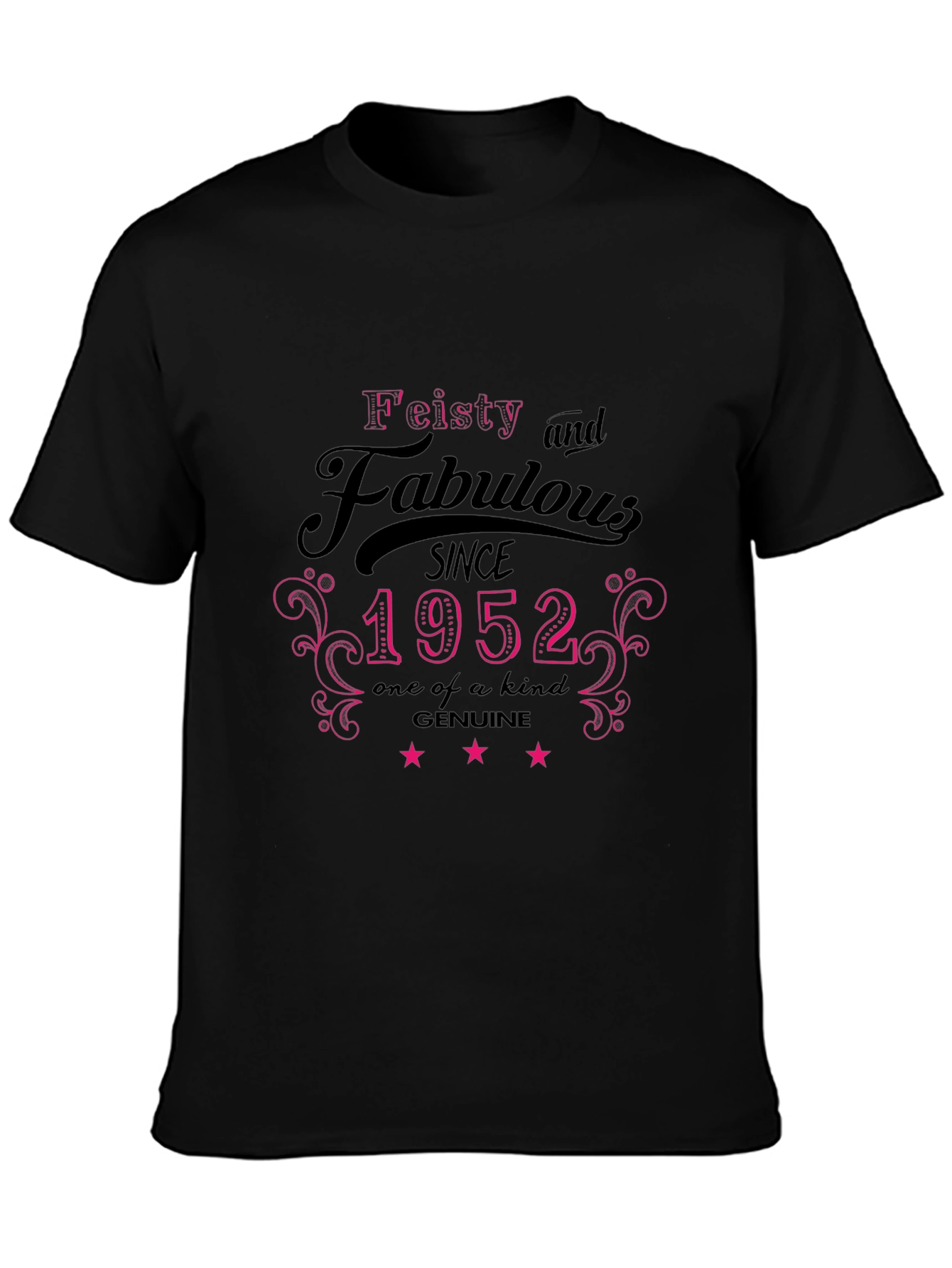 Black Feisty & Fabulous Since 1952 T-Shirt view 3