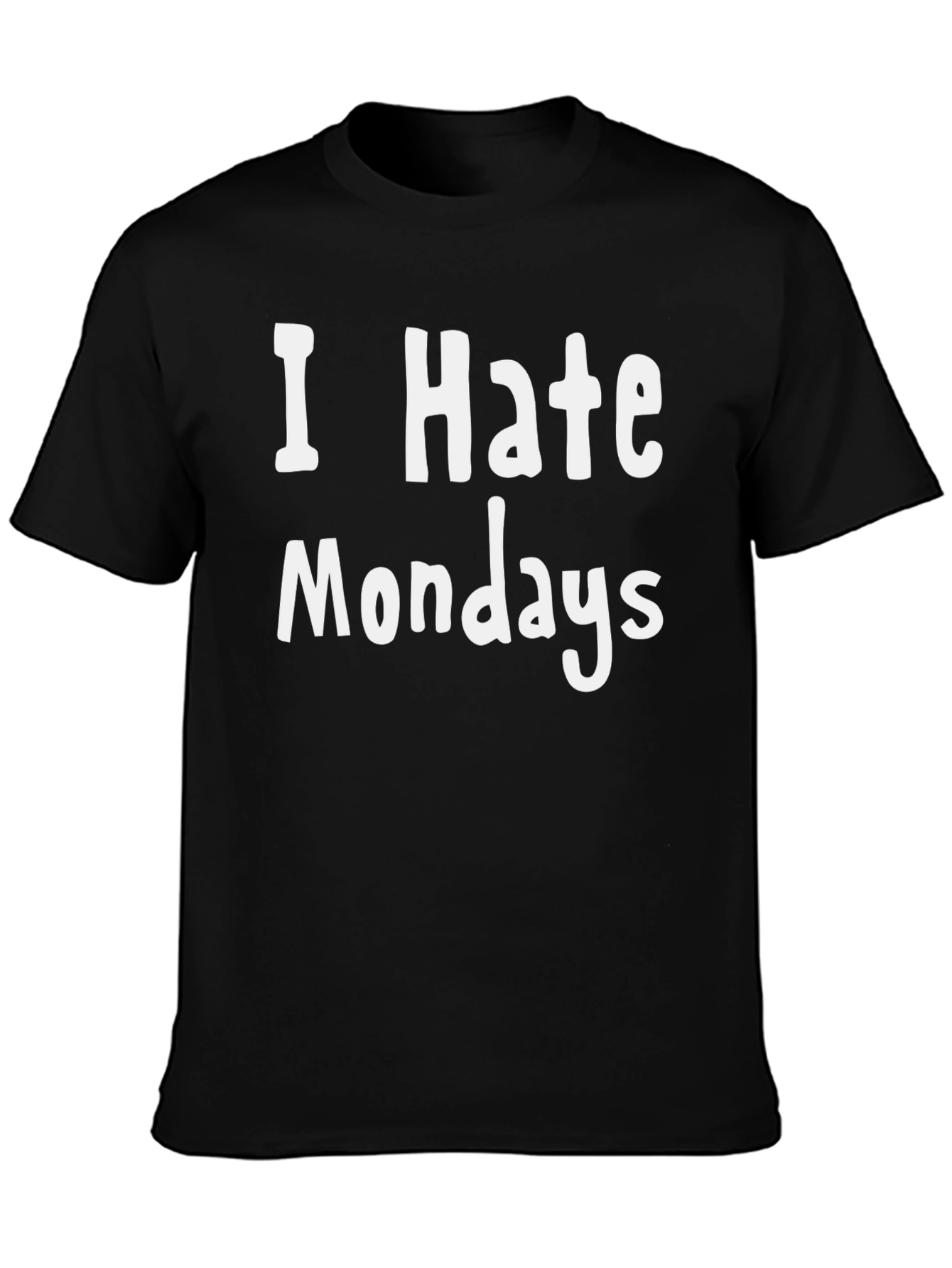 Black I Hate Mondays Graphic Tee - Men's Black T-Shirt view 3
