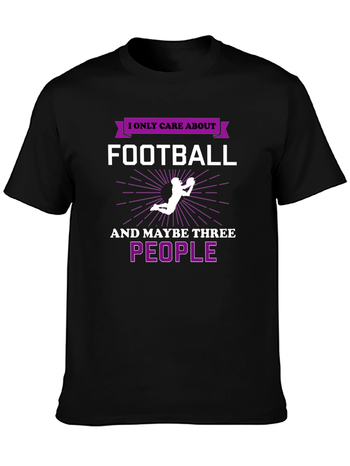 Black Football Obsessed Graphic Tee - Sports Fan Apparel view 3