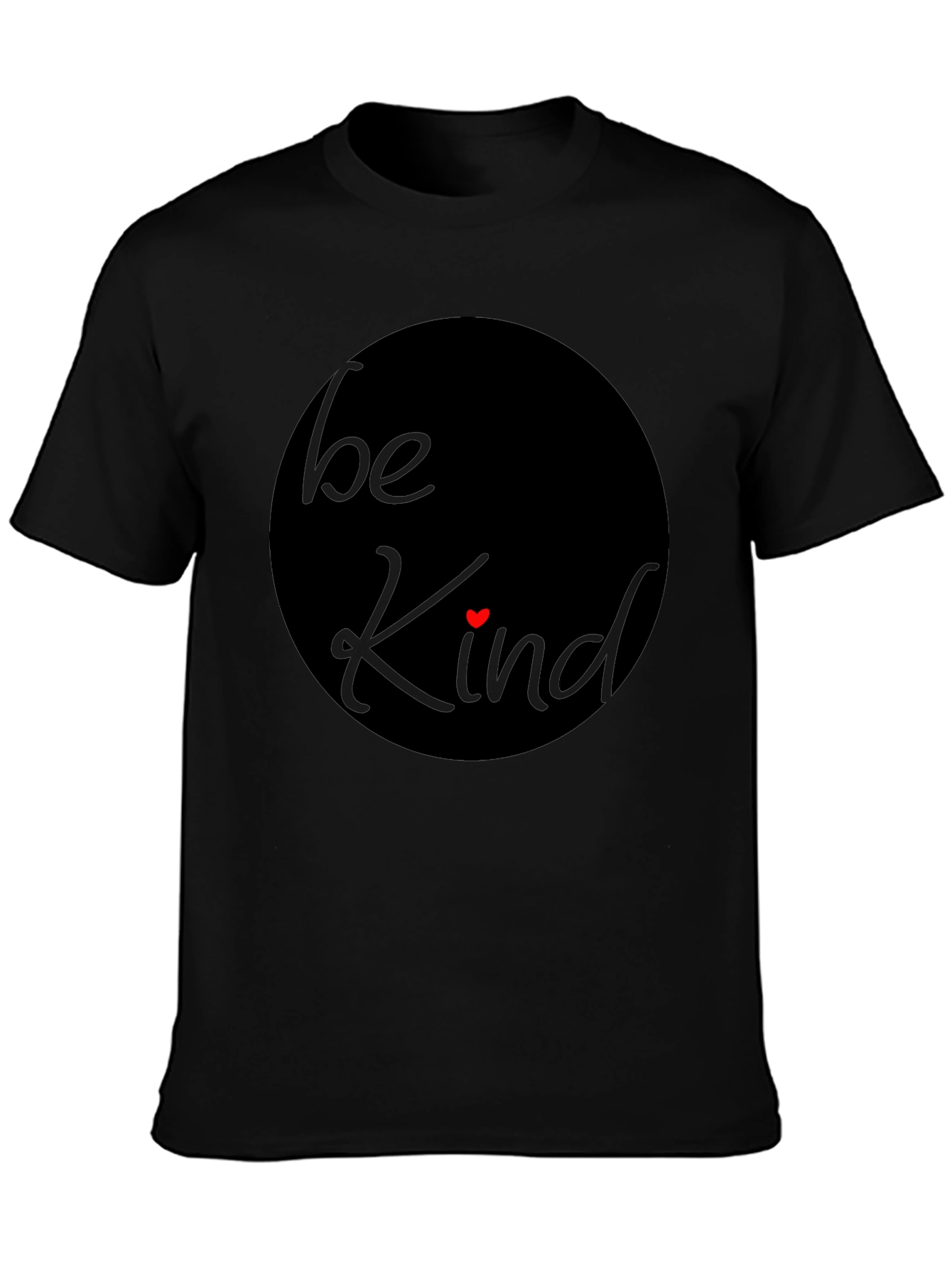 Black Be Kind T-Shirt - Soft Cotton Casual Tee view 3