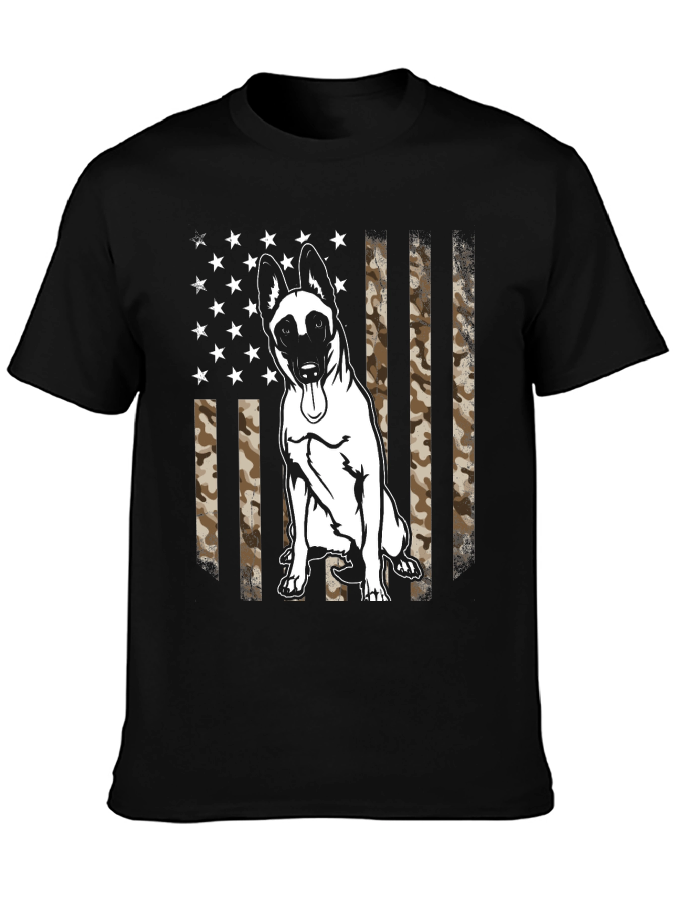 Belgian Malinois Camo Flag T-Shirt - 3