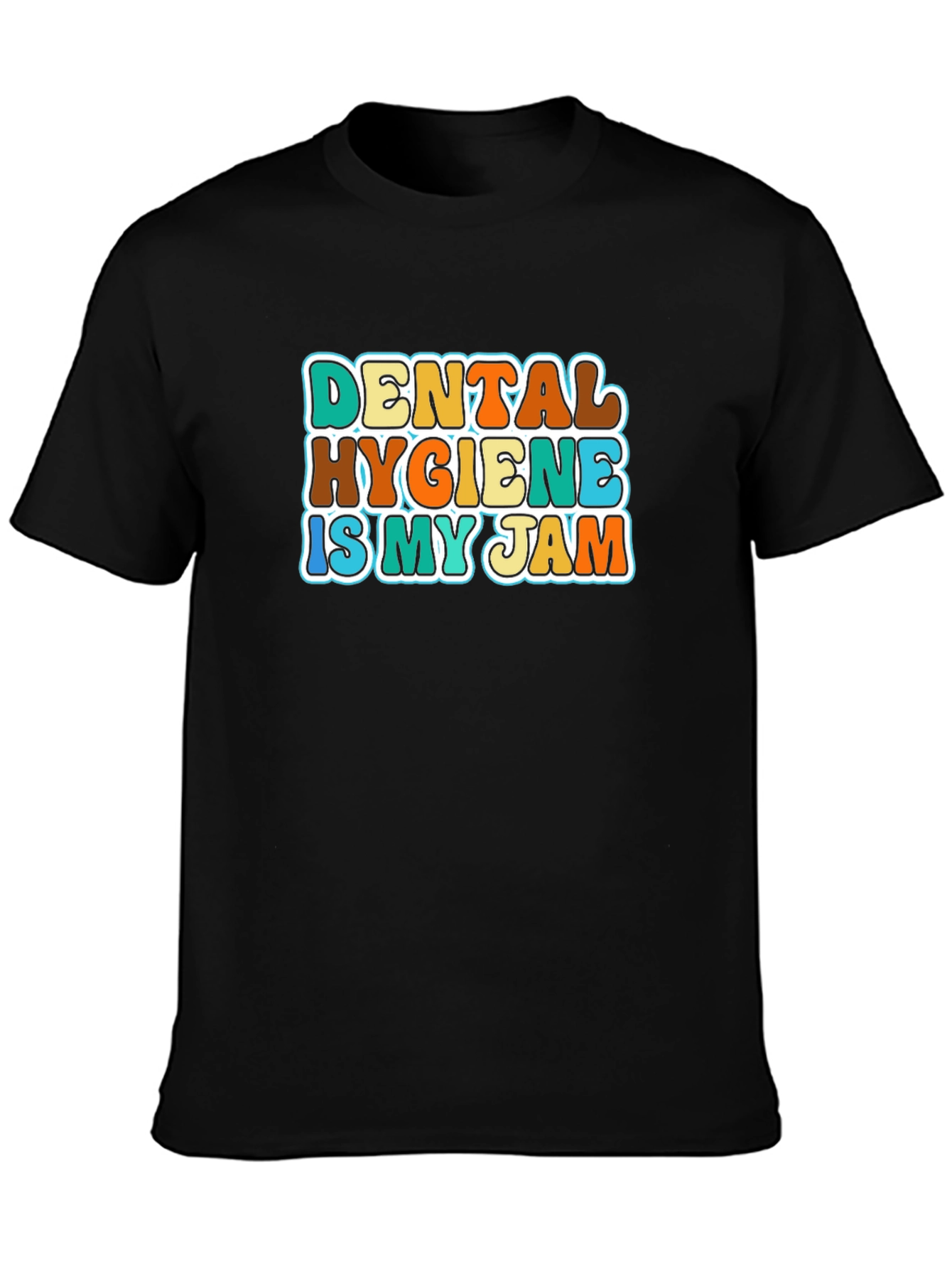 Black Dental Hygiene Is My Jam Retro T-Shirt view 3