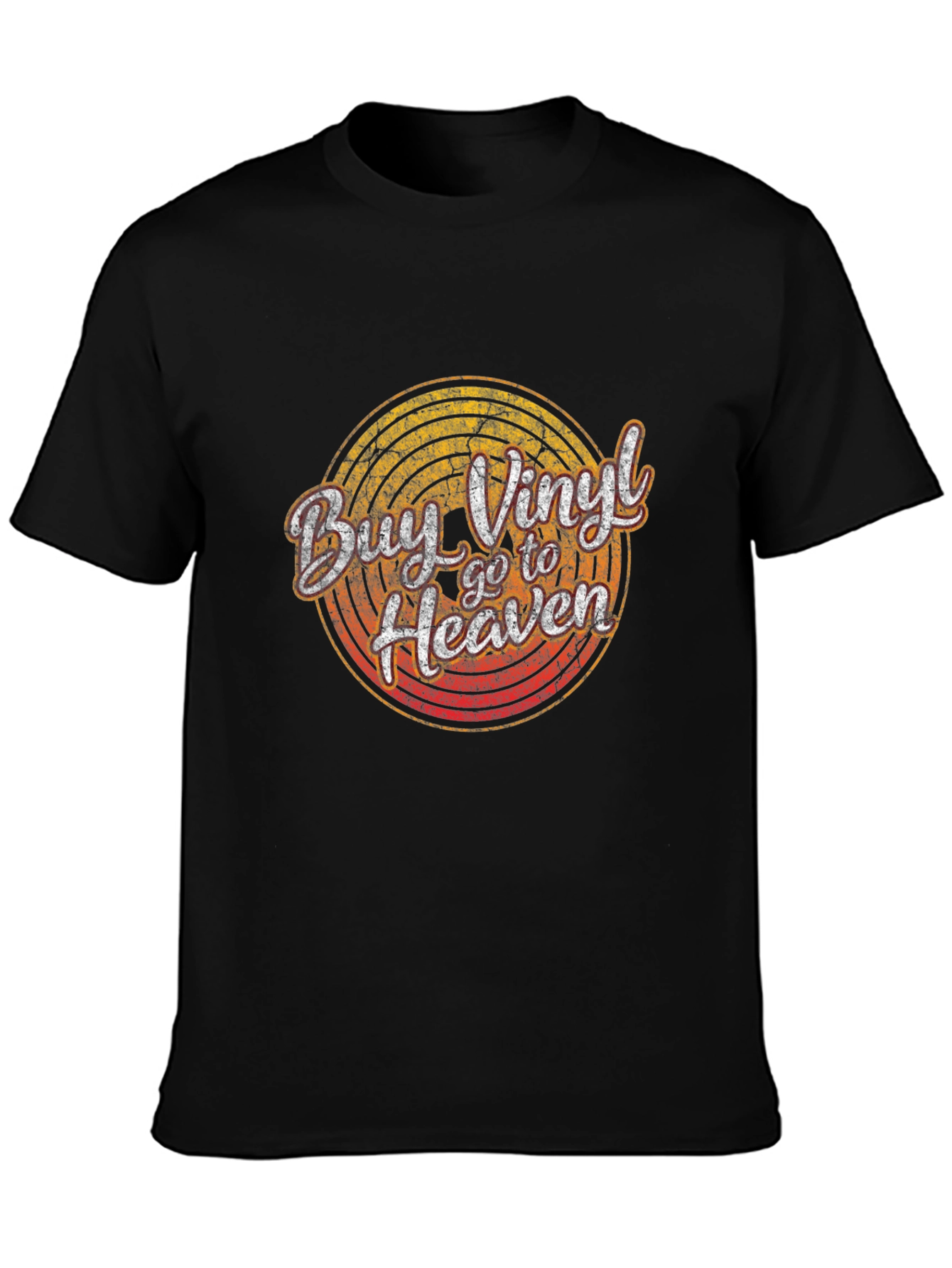 Black Buy Vinyl Go To Heaven Graphic Tee view 3