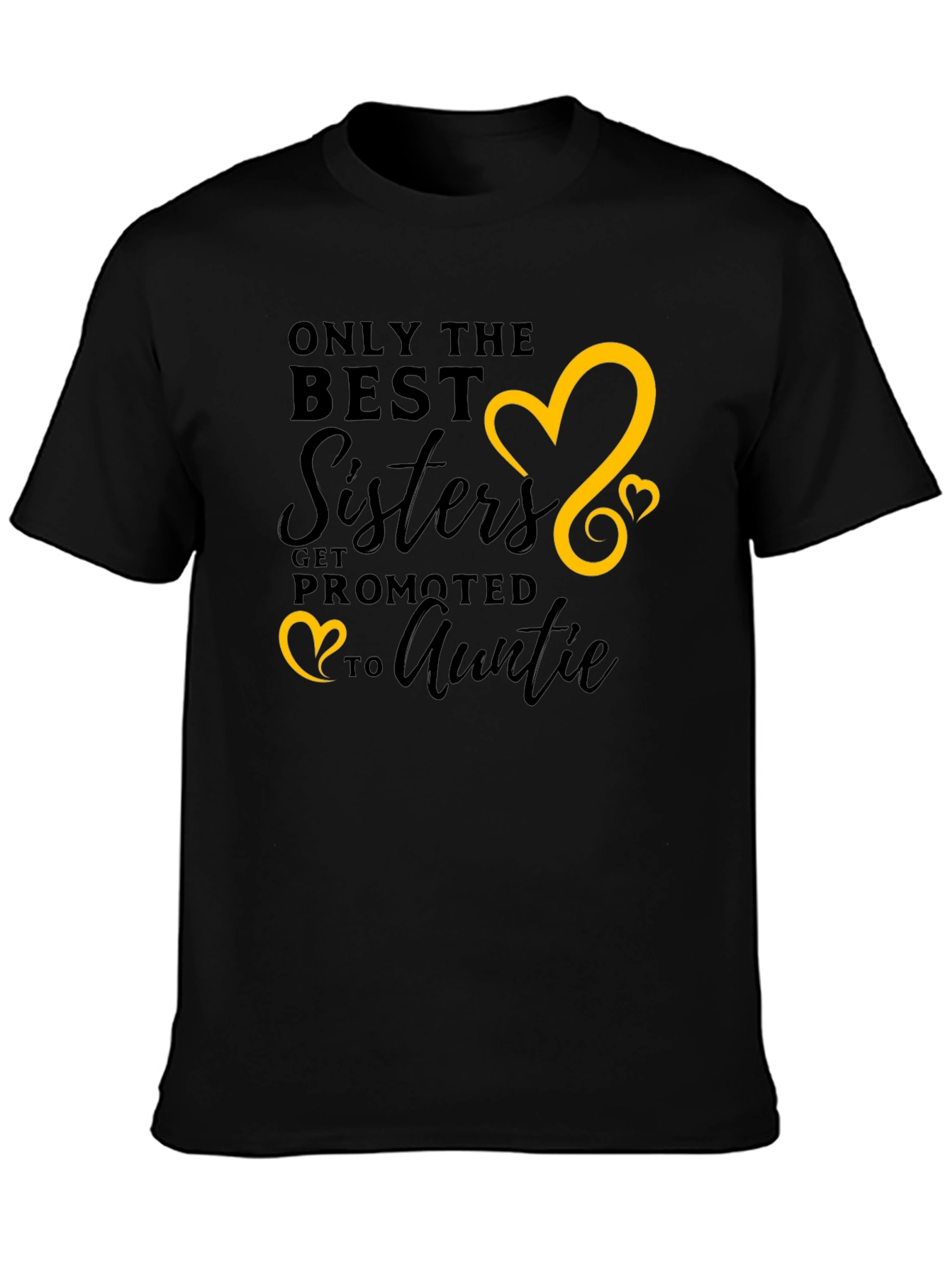 Black Best Sisters Get Promoted to Auntie T-Shirt view 3