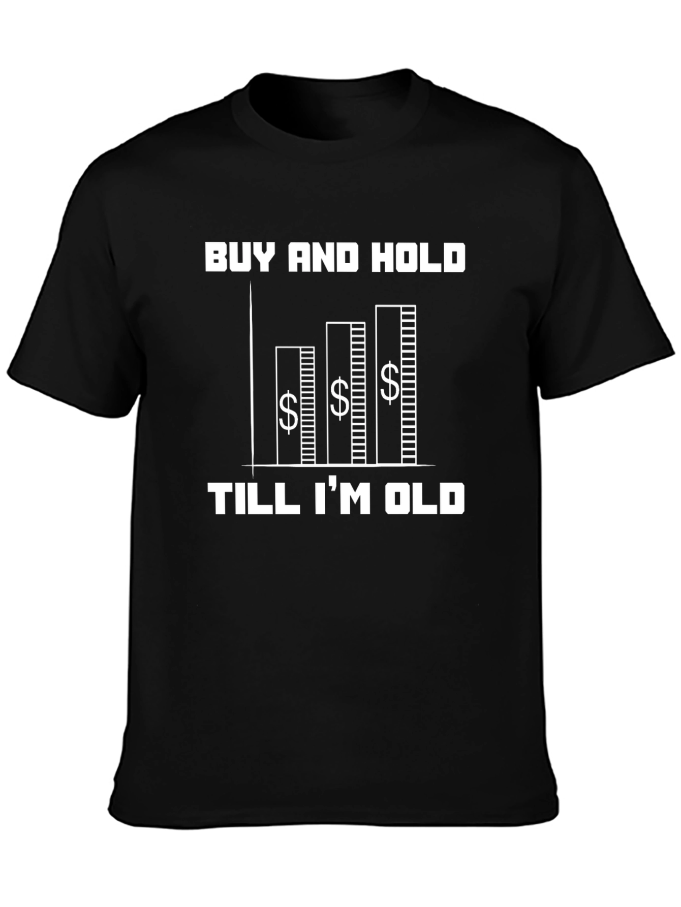 Black Buy and Hold T-Shirt - Stock Market Apparel view 3