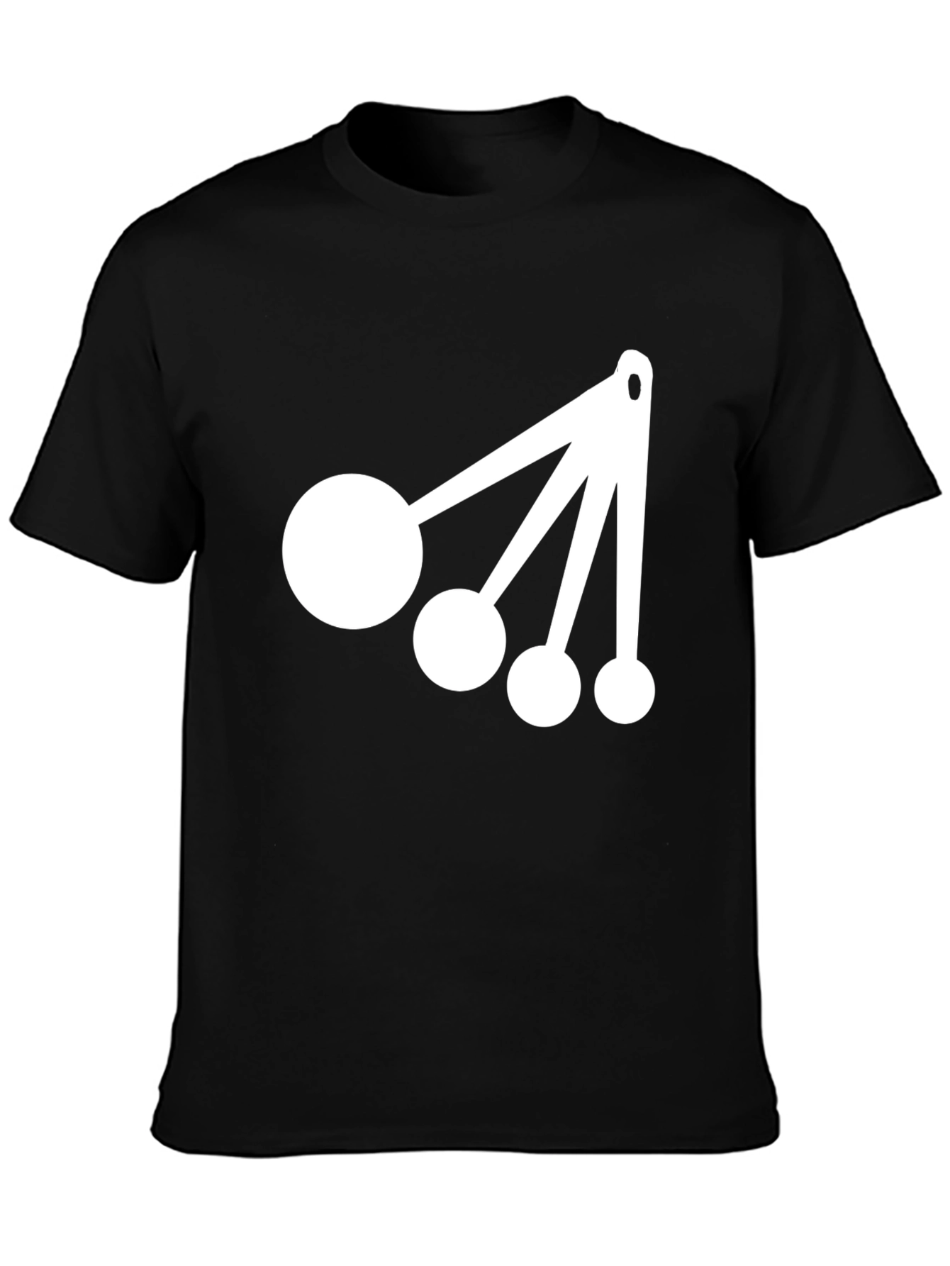 Black Measuring Spoon Graphic Tee - Stylish Unisex Cotton Blend Shirt view 3