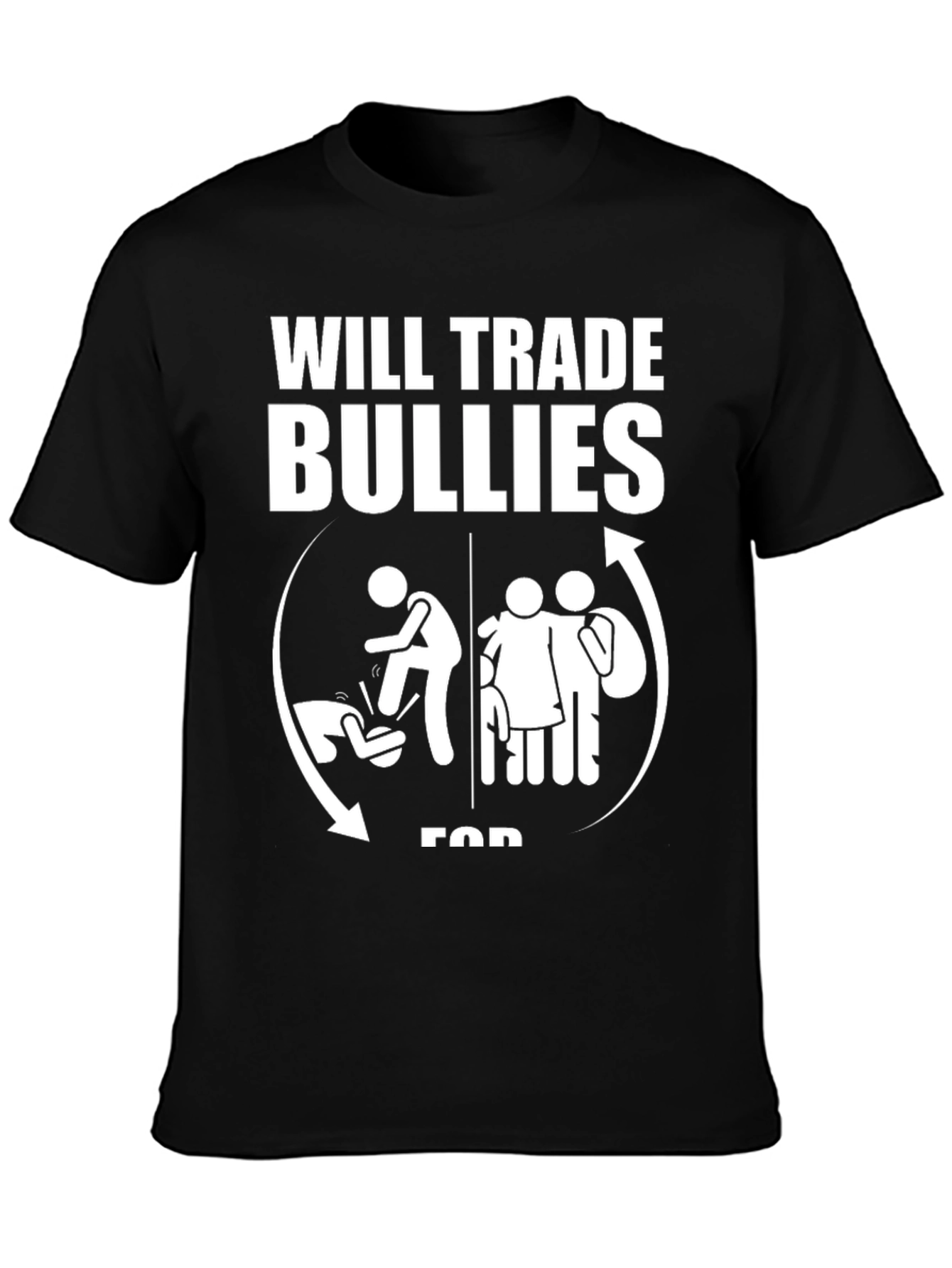 Black Will Trade Bullies for Grandparents Graphic T-Shirt view 3