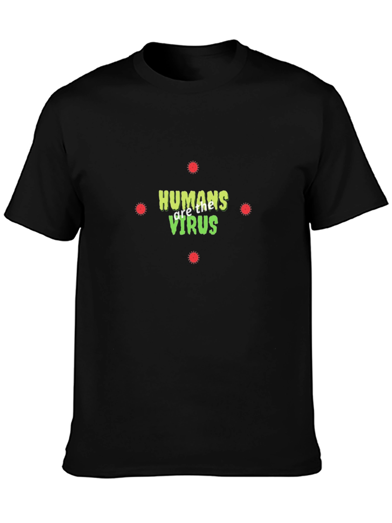 Black Humans are the Virus Graphic Tee - Black view 3