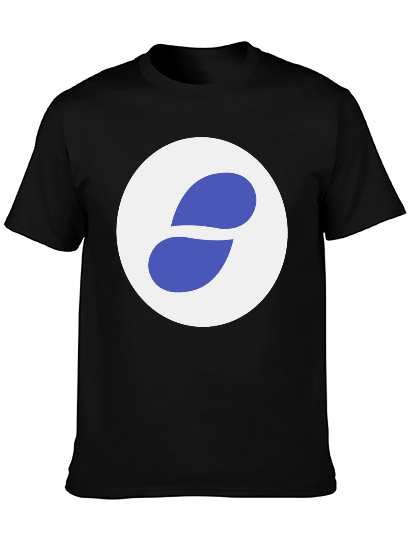 Black T-Shirt with Abstract Circle Logo - 3