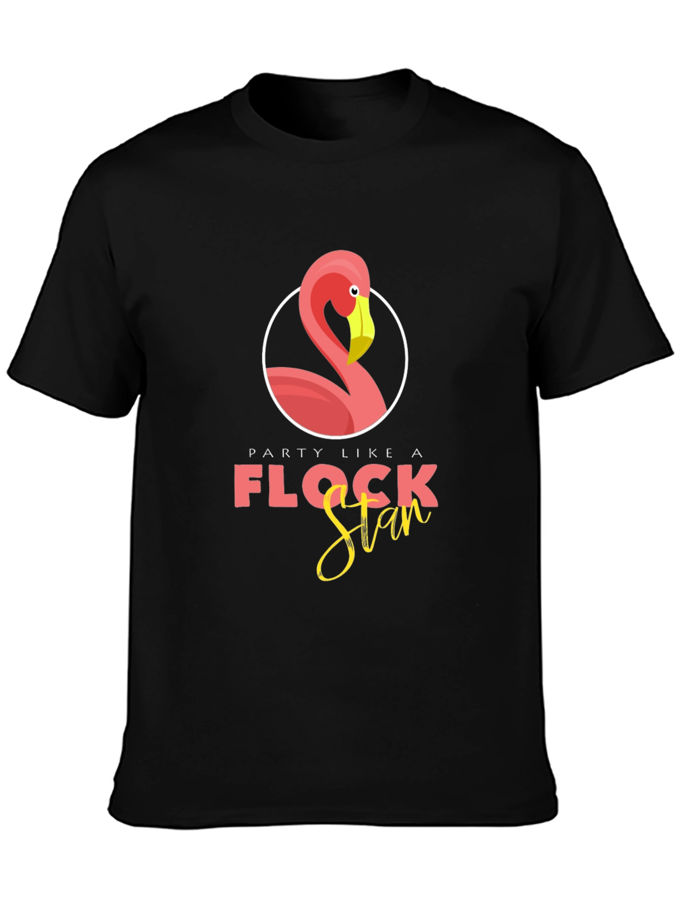 Black Party Like a Flock Star T-Shirt view 3