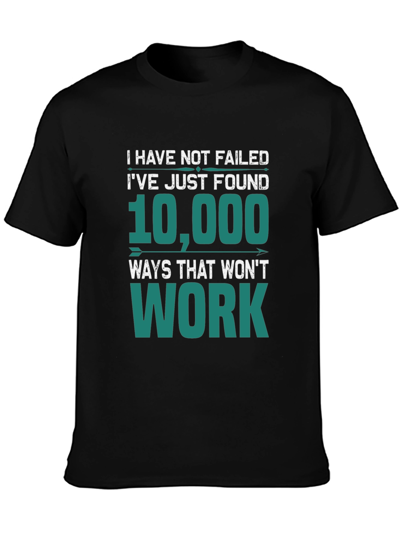 Black I Have Not Failed T-Shirt - Funny Quote Tee view 3