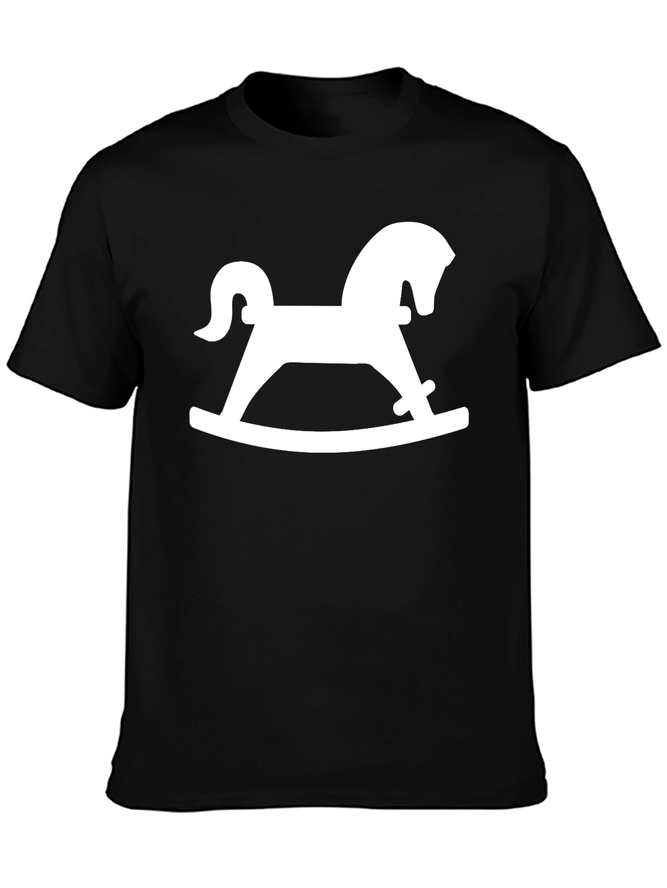 Black Rocking Horse Graphic Tee - Black view 3