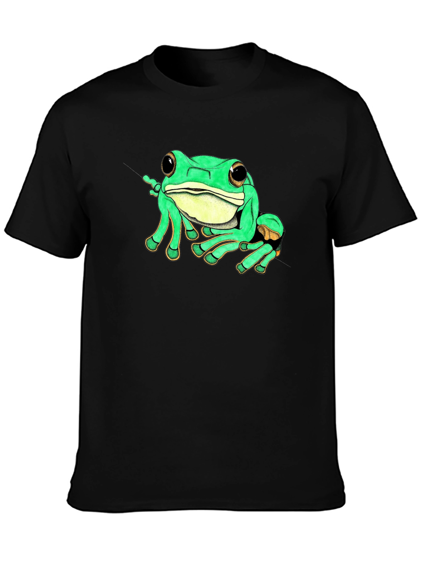 Black Cool Frog Graphic Tee - Black view 3
