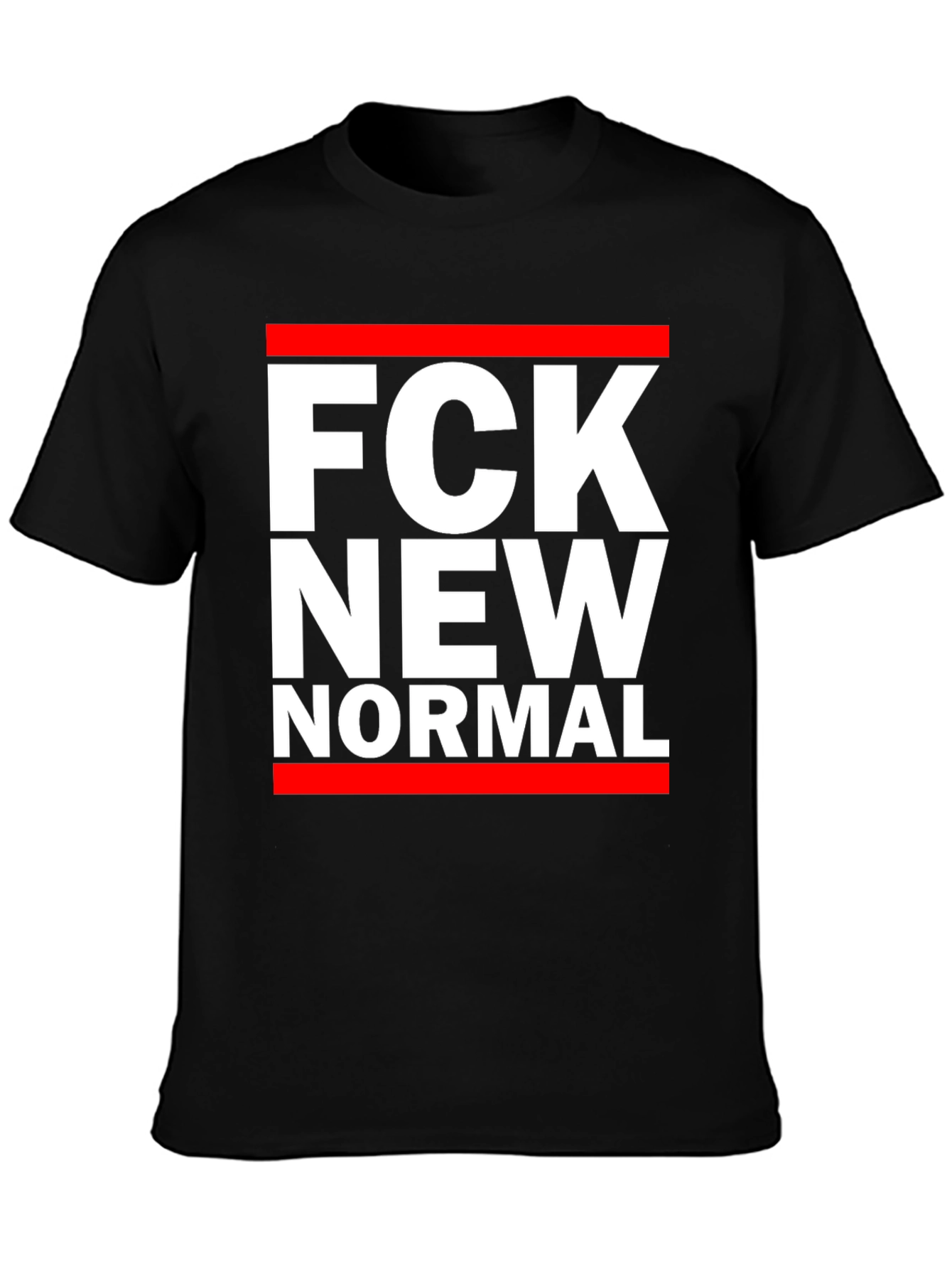 Black FCK New Normal T-Shirt - Bold Statement Tee view 3