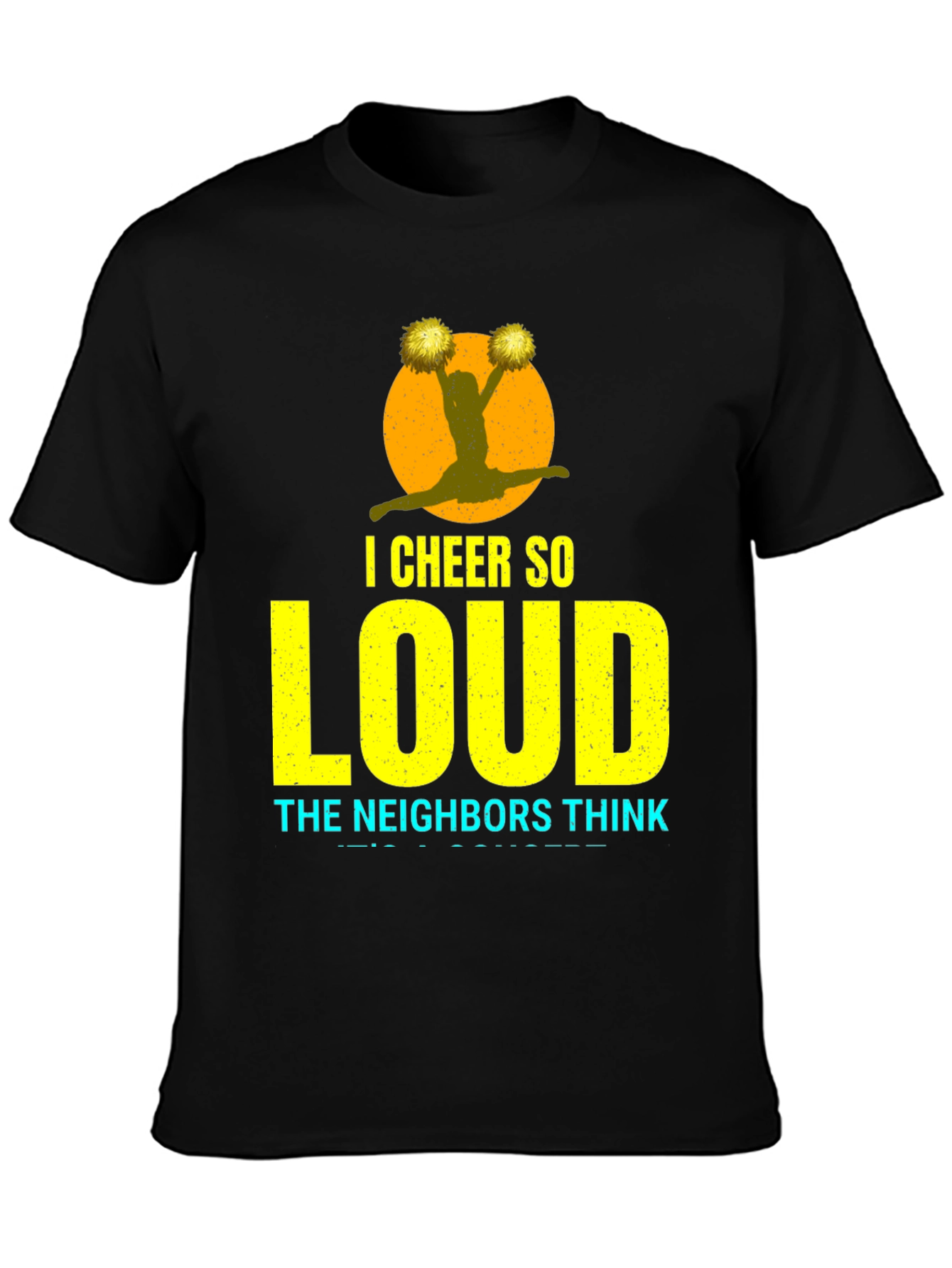 Black I Cheer So Loud T-Shirt view 3