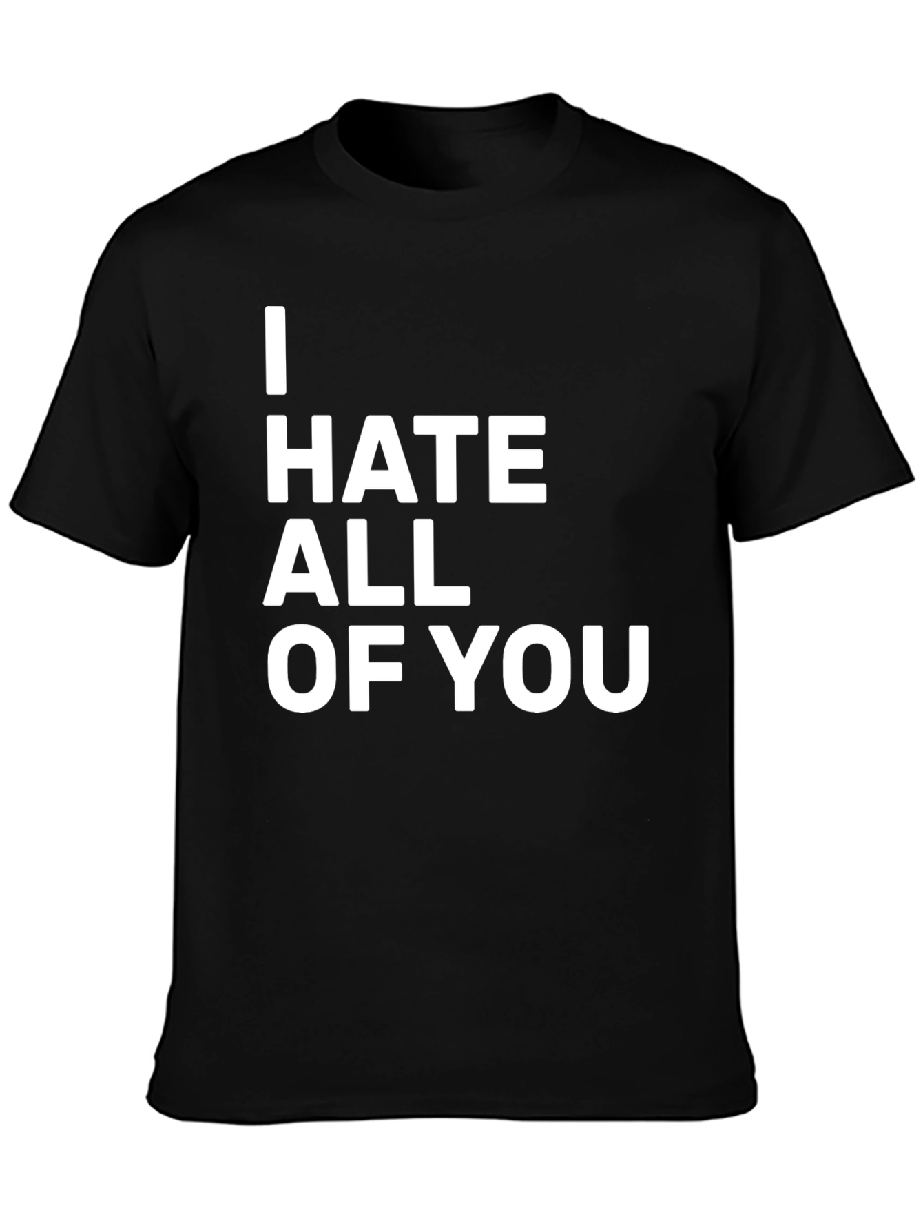 Black I Hate All Of You Graphic T-Shirt - Black view 3