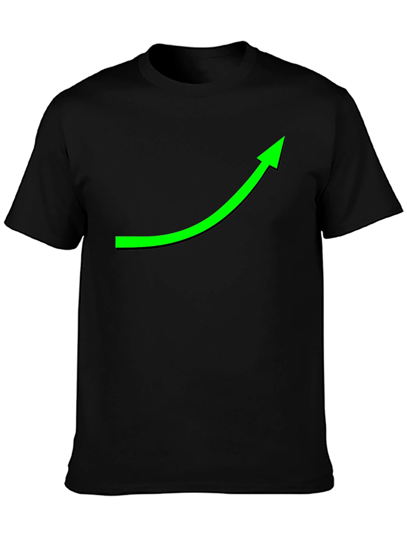 Black Upward Trend Tee - Black T-Shirt view 3