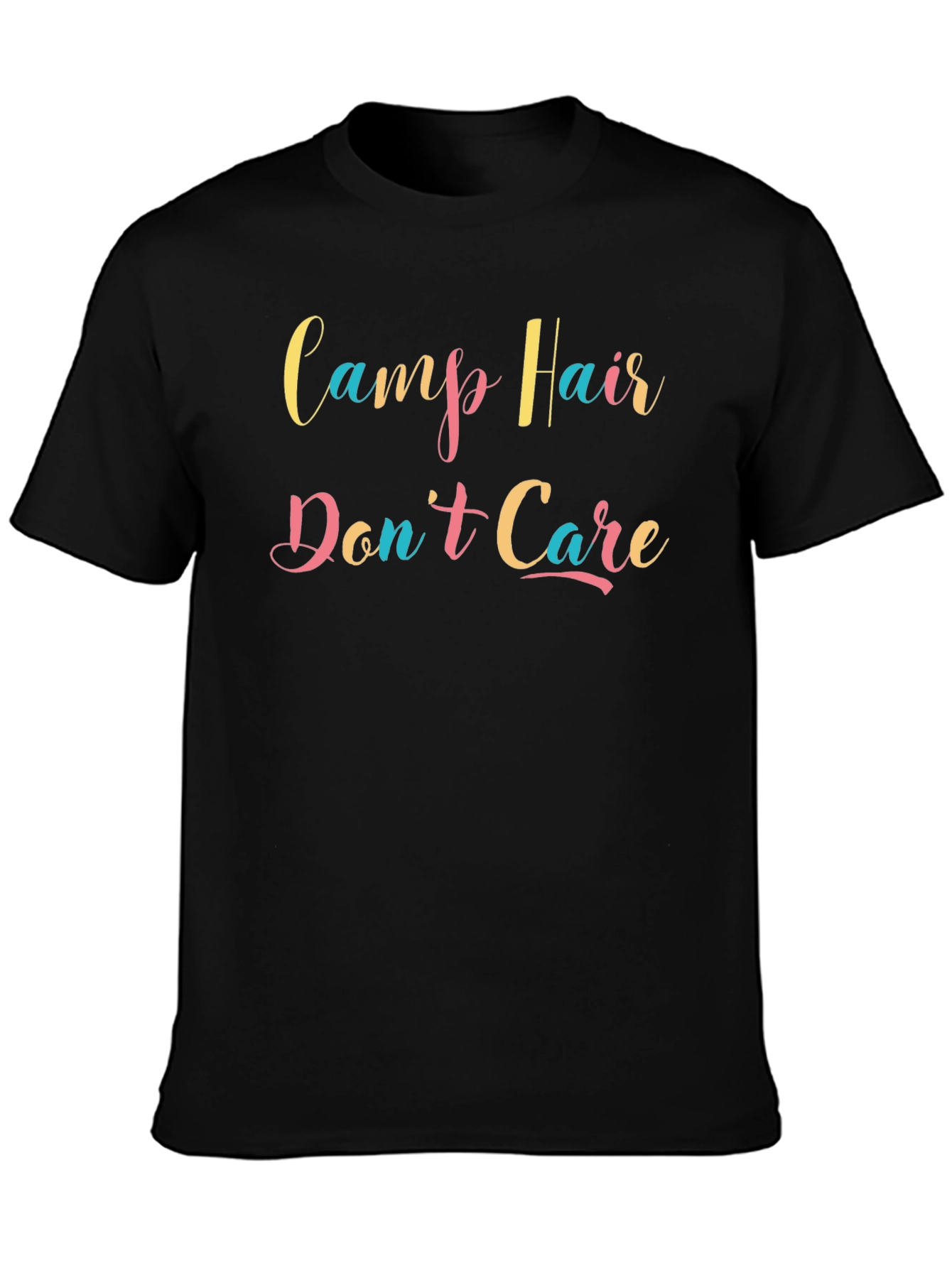 Black Camp Hair Don't Care T-Shirt view 3