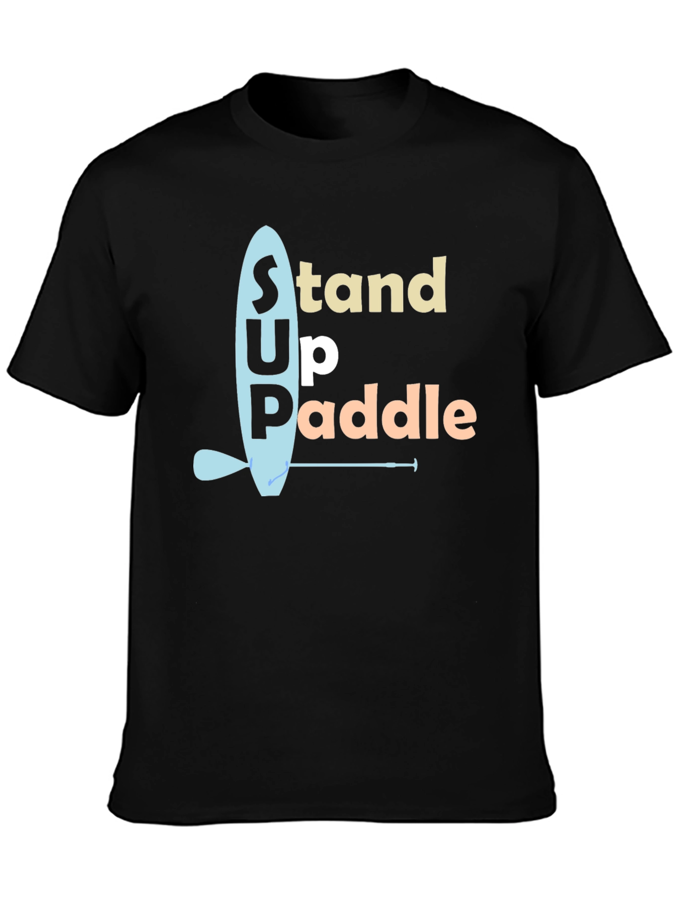 Black Stand Up Paddle Graphic Tee - Black view 3