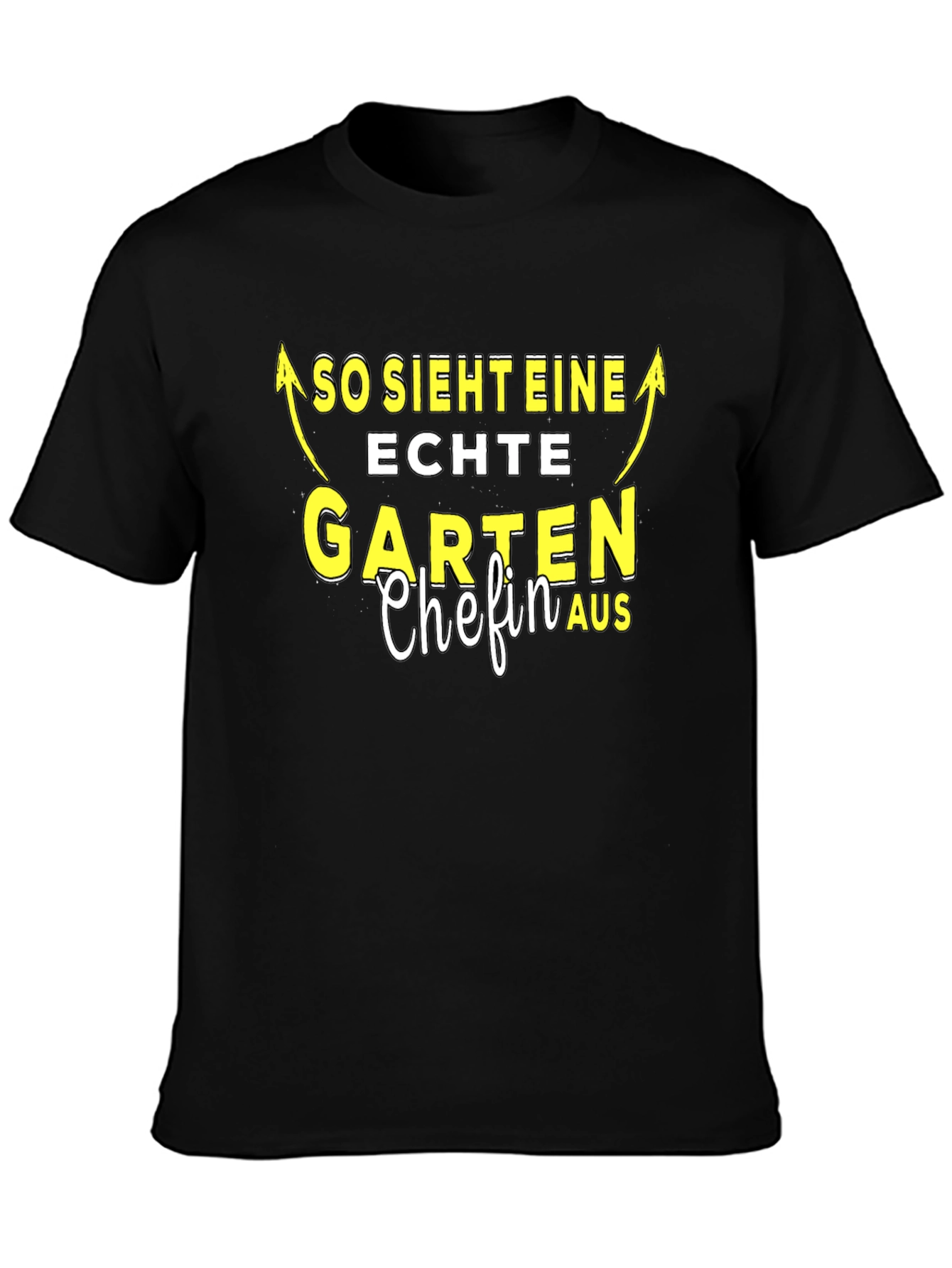 Black Garten Chefin T-Shirt, Garden Boss Tee view 3