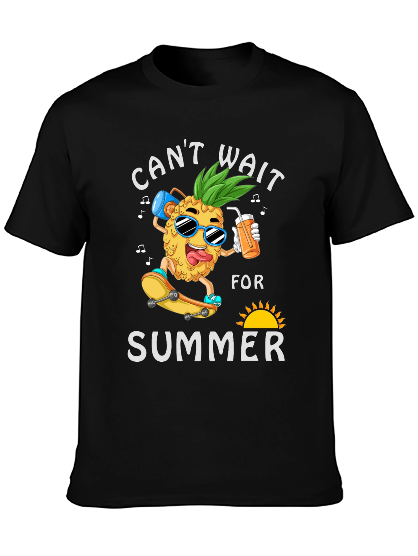 Black Can't Wait For Summer T-Shirt view 3