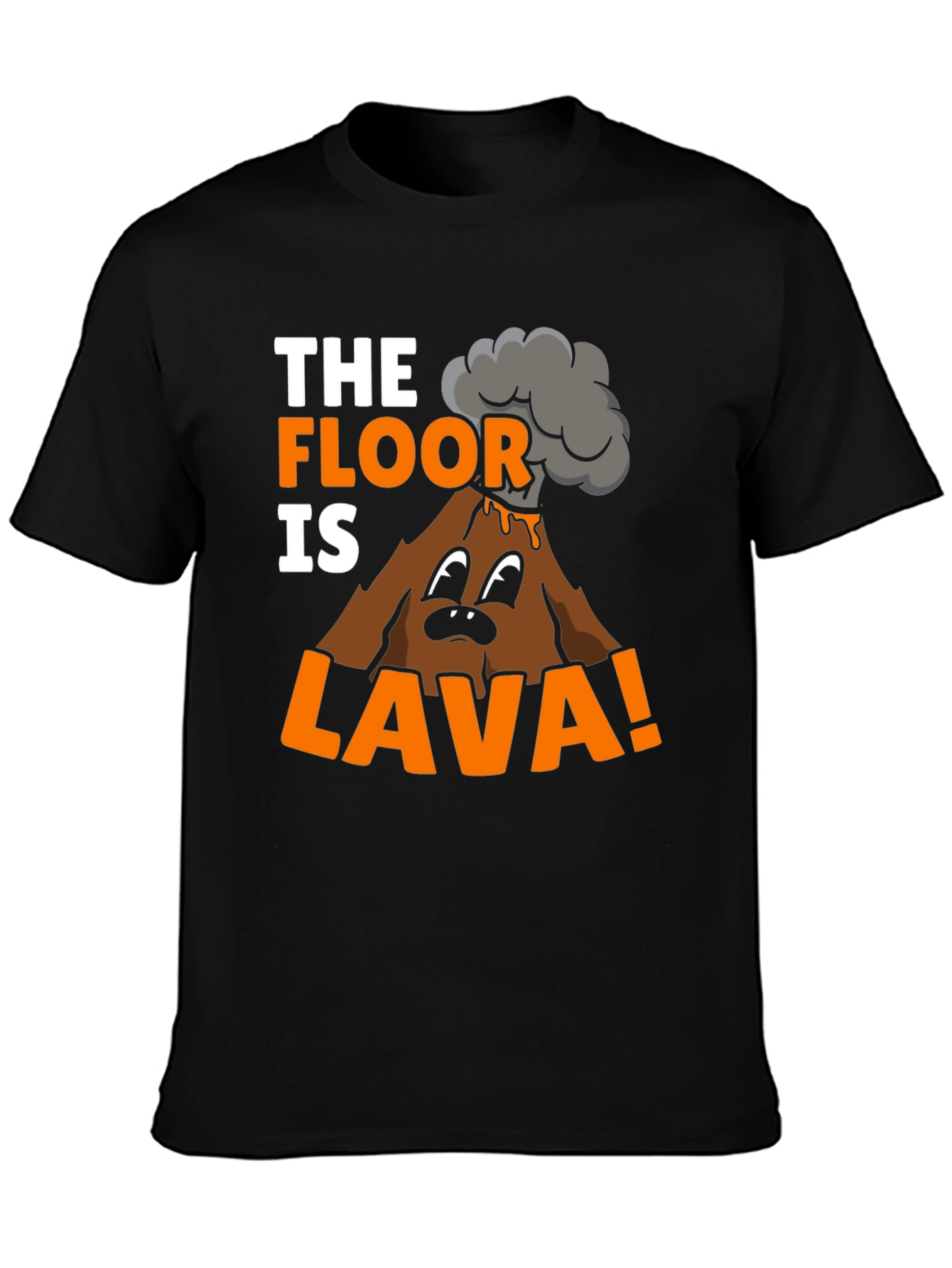 Black The Floor Is Lava Graphic T-Shirt view 3