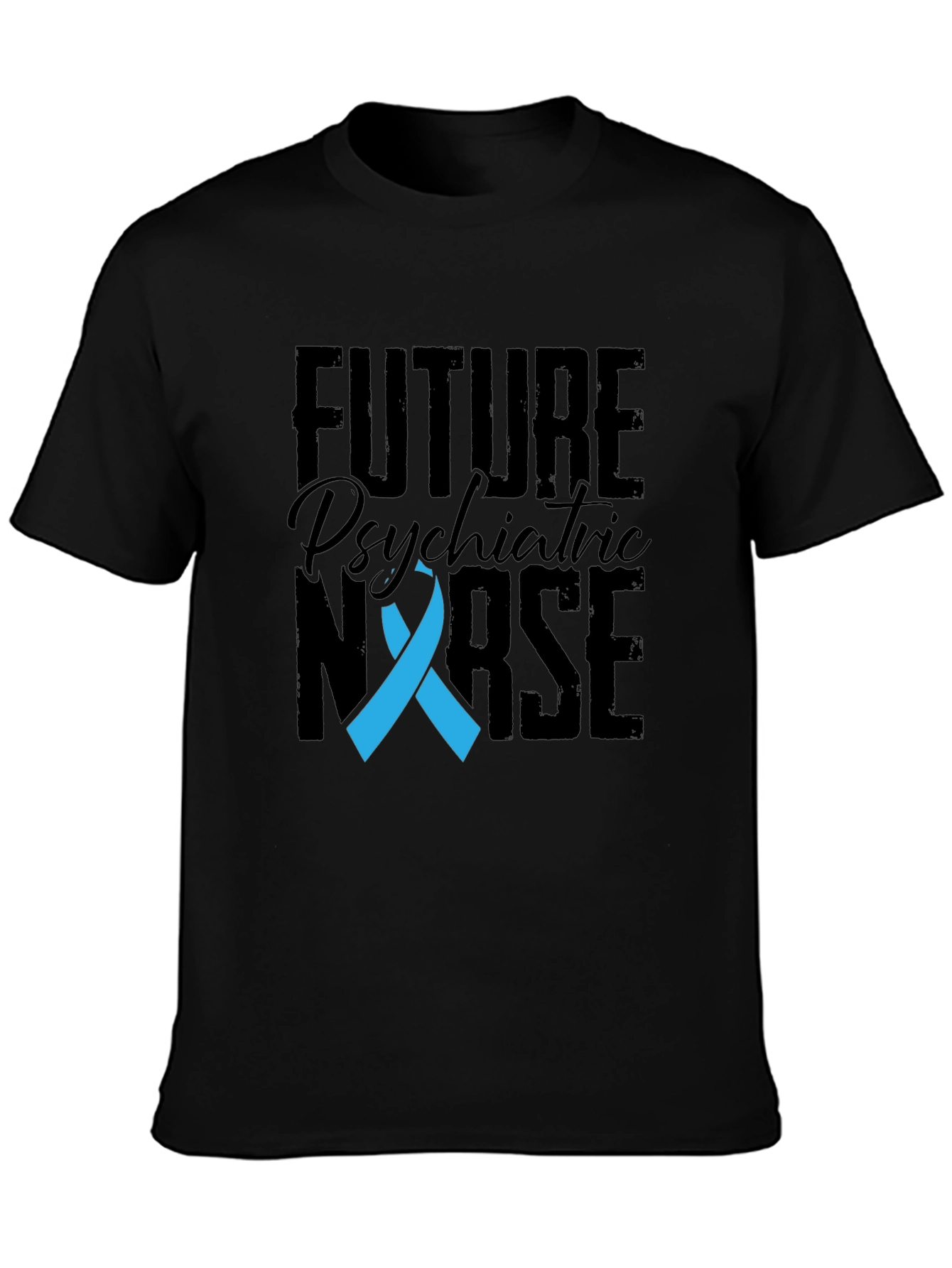 Black Future Psychiatric Nurse T-Shirt view 3