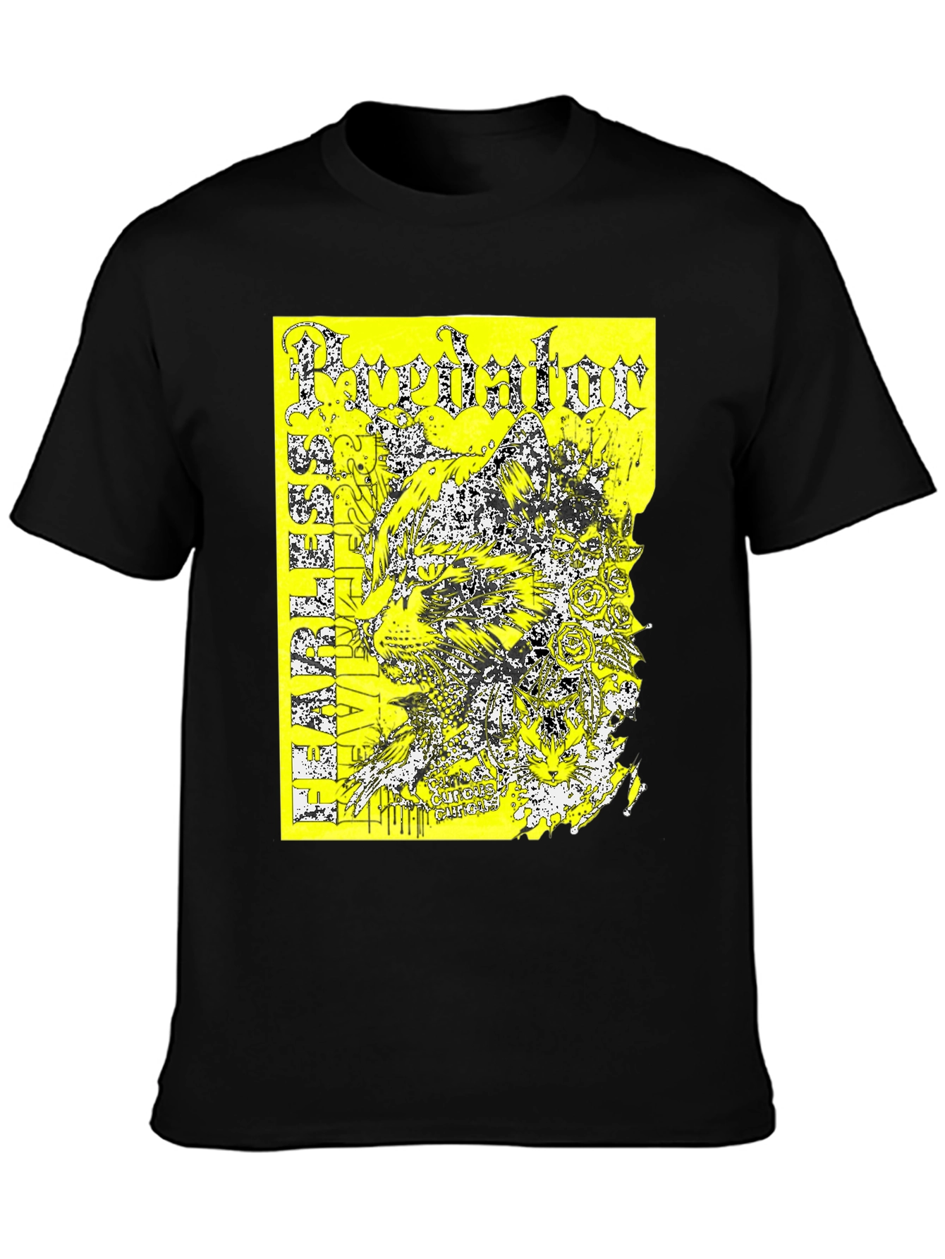 Black Predator Graphic Print T-Shirt - Black view 3
