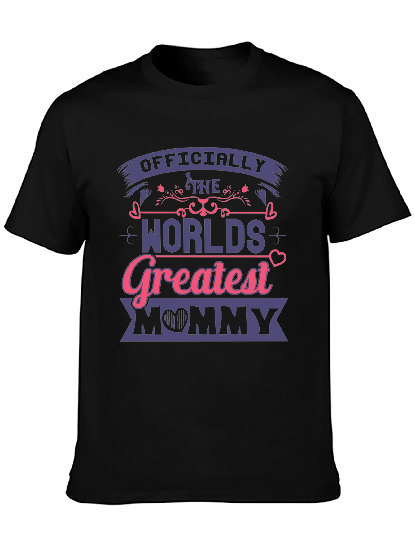 Black Greatest Mommy Ever Graphic T-Shirt view 3
