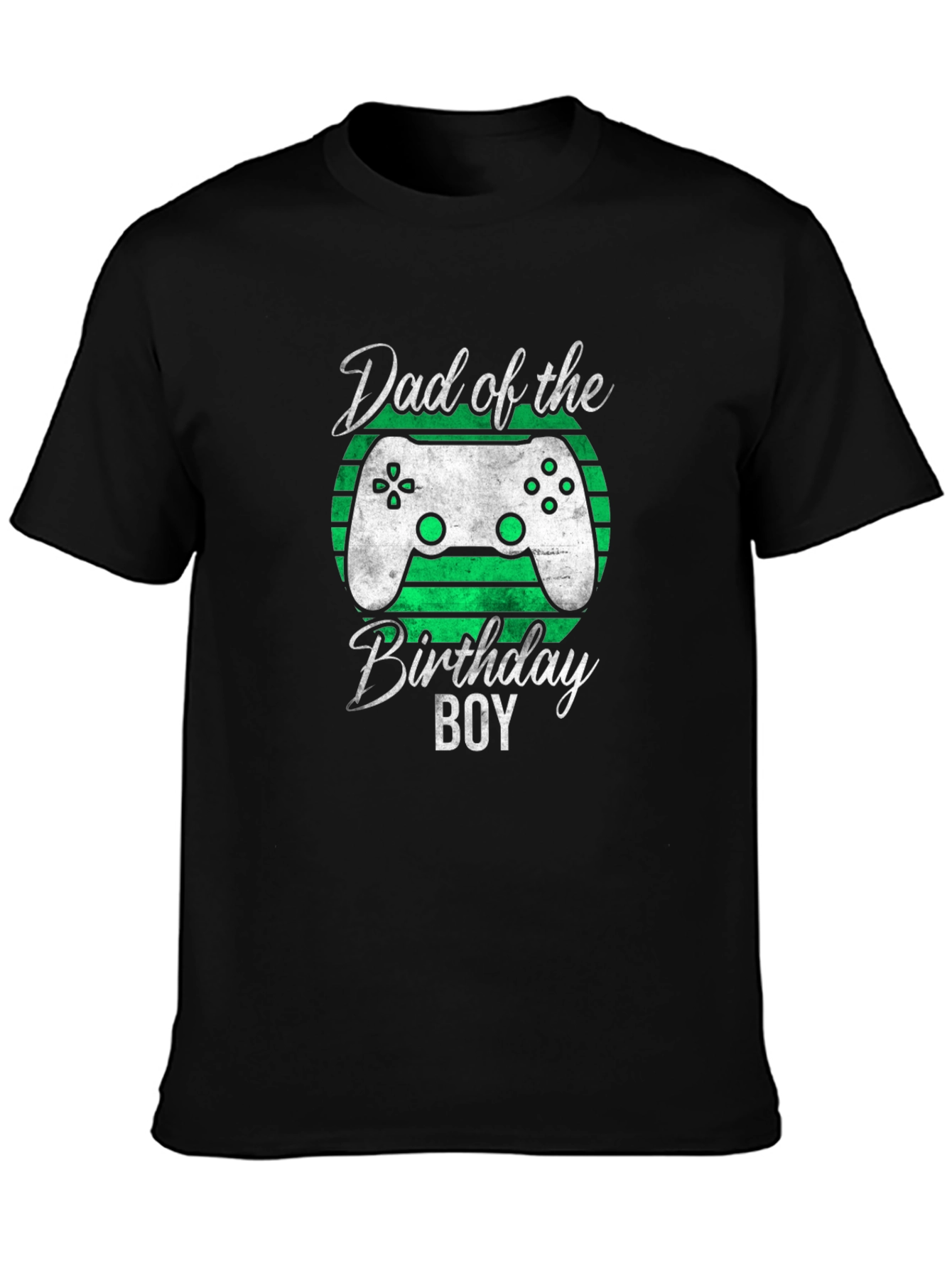 Black Dad of the Birthday Boy Gamer T-Shirt view 3
