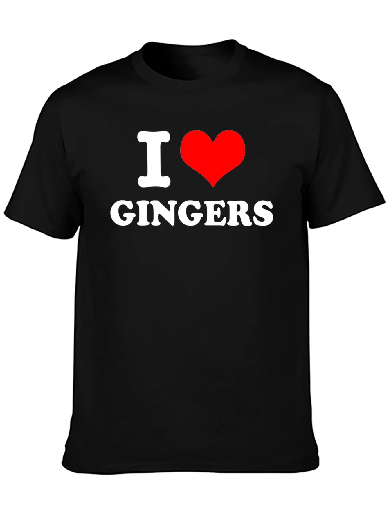 Black I Heart Gingers Black T-Shirt view 3