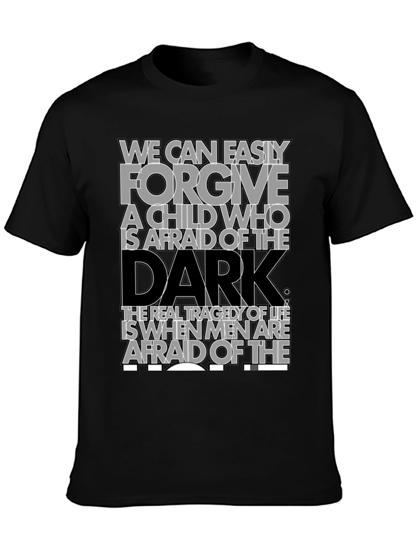 Black Forgive the Child T-Shirt - Inspiring Dark Quote Tee view 3