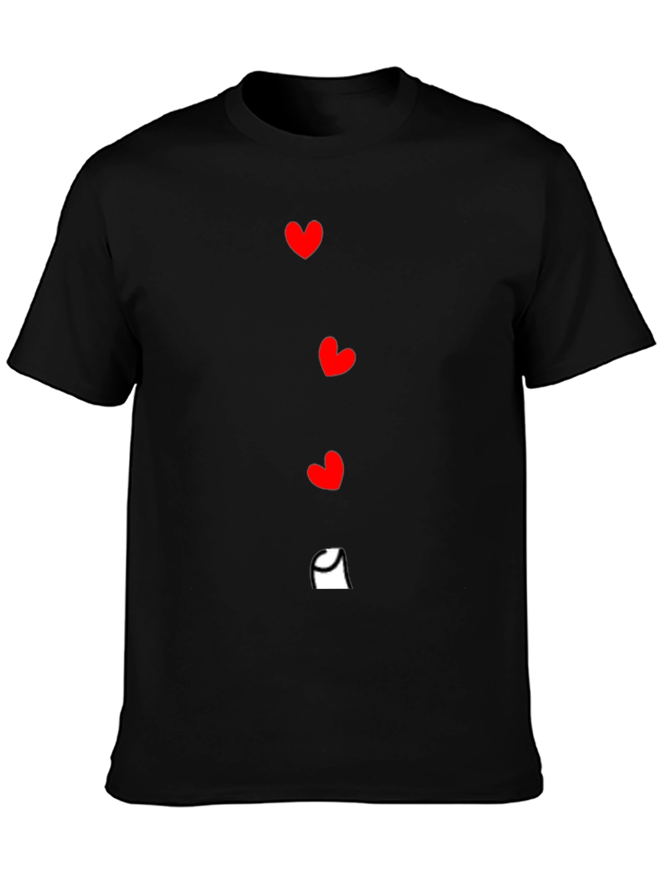 Black Heart Stack Graphic Tee - Black view 3