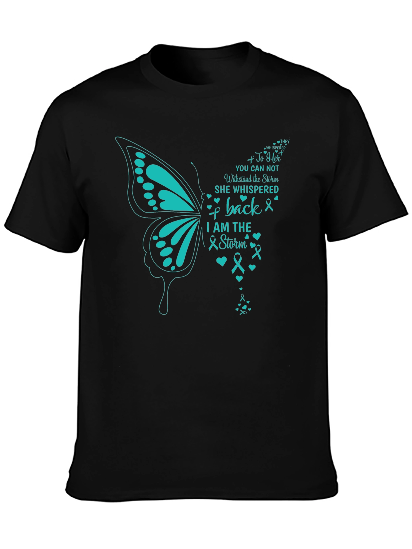 Black I Am The Storm Butterfly T-Shirt view 3