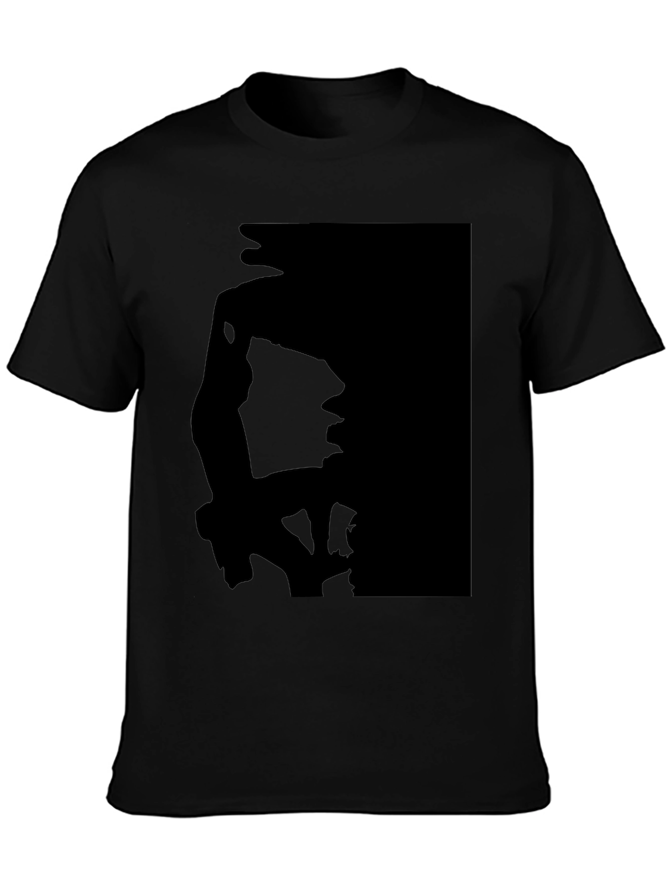 Black Silhouette Print Black T-Shirt view 3