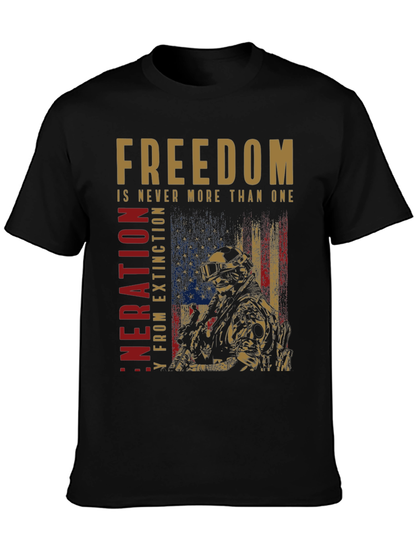 Black Freedom Generation T-Shirt view 3